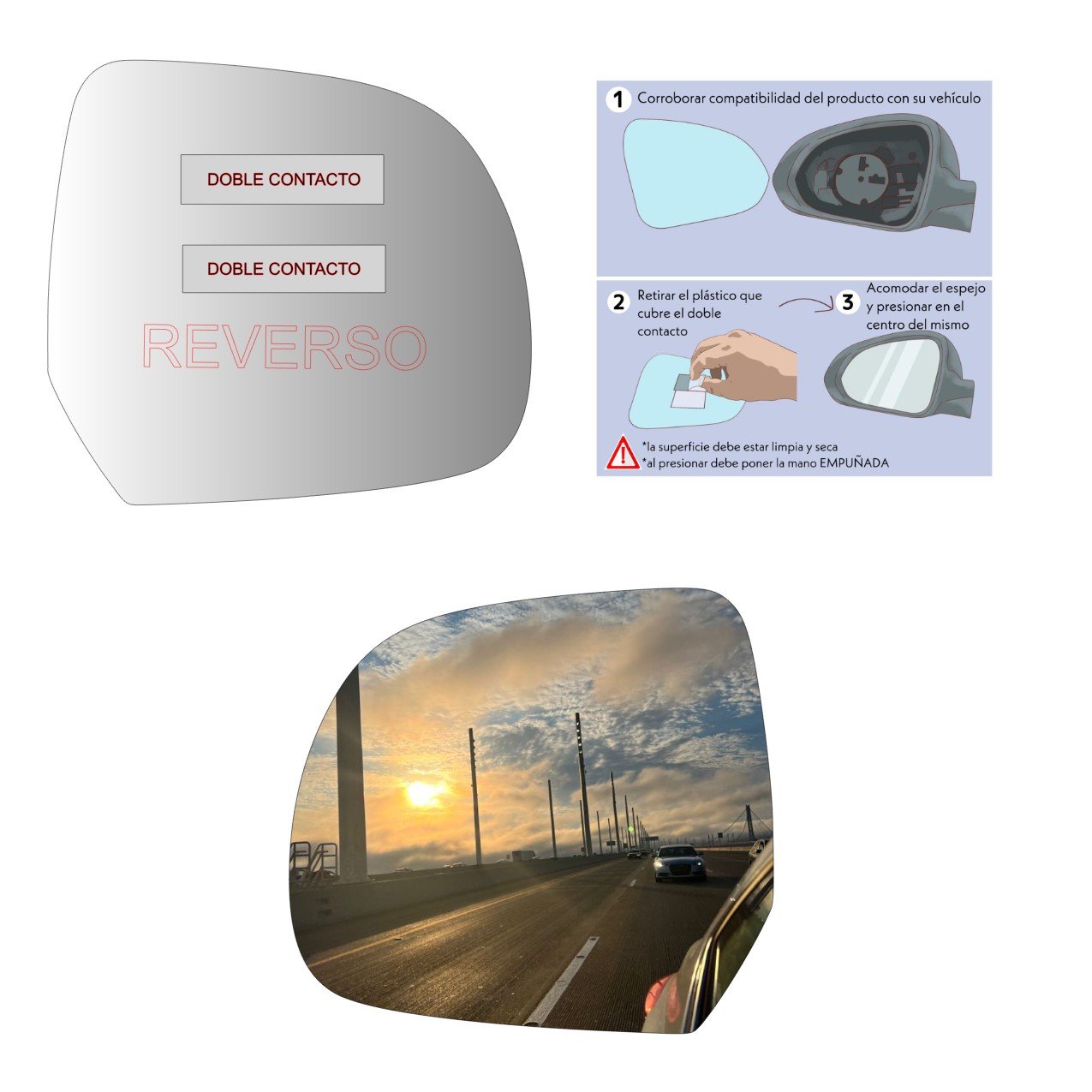 Renault Duster 2020-2023 Luneta espejo retrovisor Alternativo - Image 2