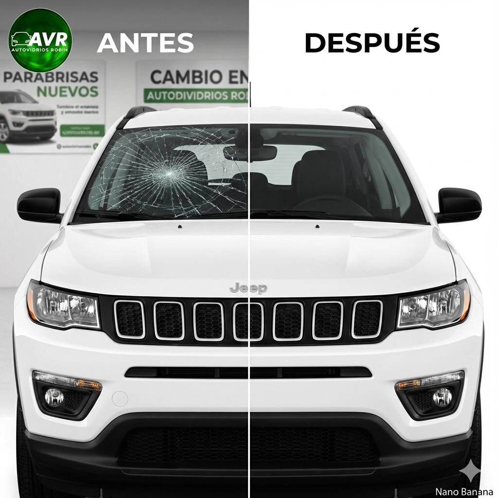 Parabrisas Jeep Compass 2017–2023 Con Sensor de Punto Ciego Homologado - Image 2