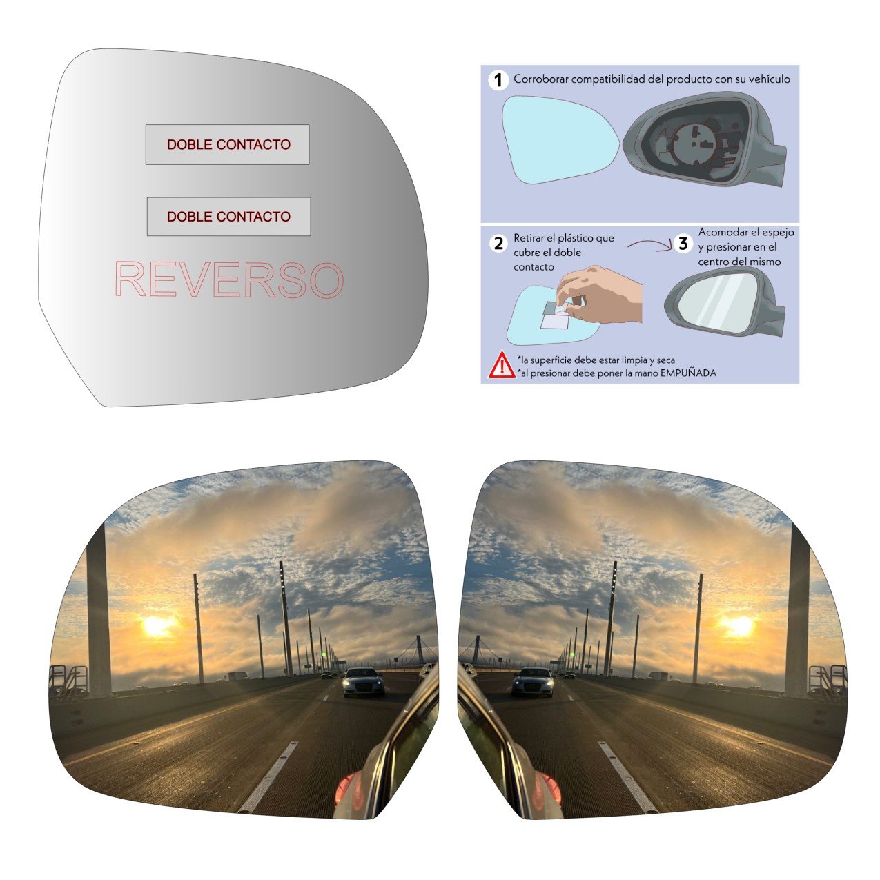 Renault Duster 2020-2023 Luneta espejo retrovisor Alternativo - Image 3