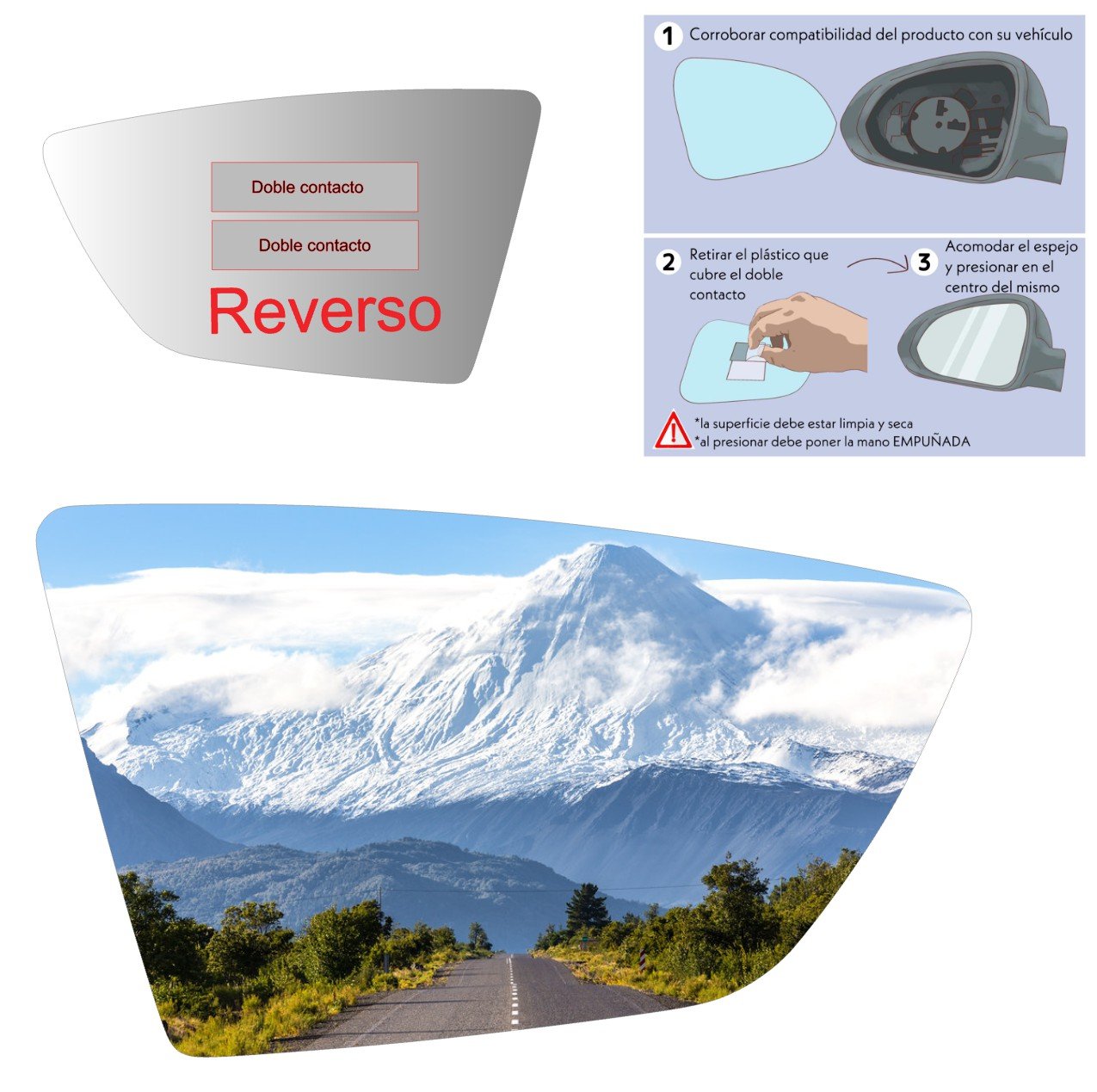 Seat Leon 2019-2023 Luneta espejo retrovisor Alternativo - Image 8