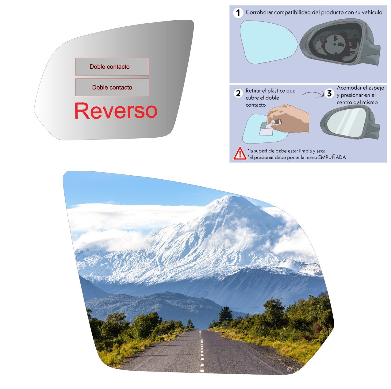 Mercedes Benz Vito 2014-2022 Luneta espejo retrovisor Alternativo - Image 5