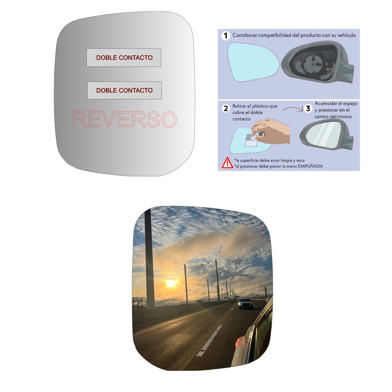 Mitsubishi Montero 1996-2001 Luneta espejo retrovisor Alternativo - Image 2