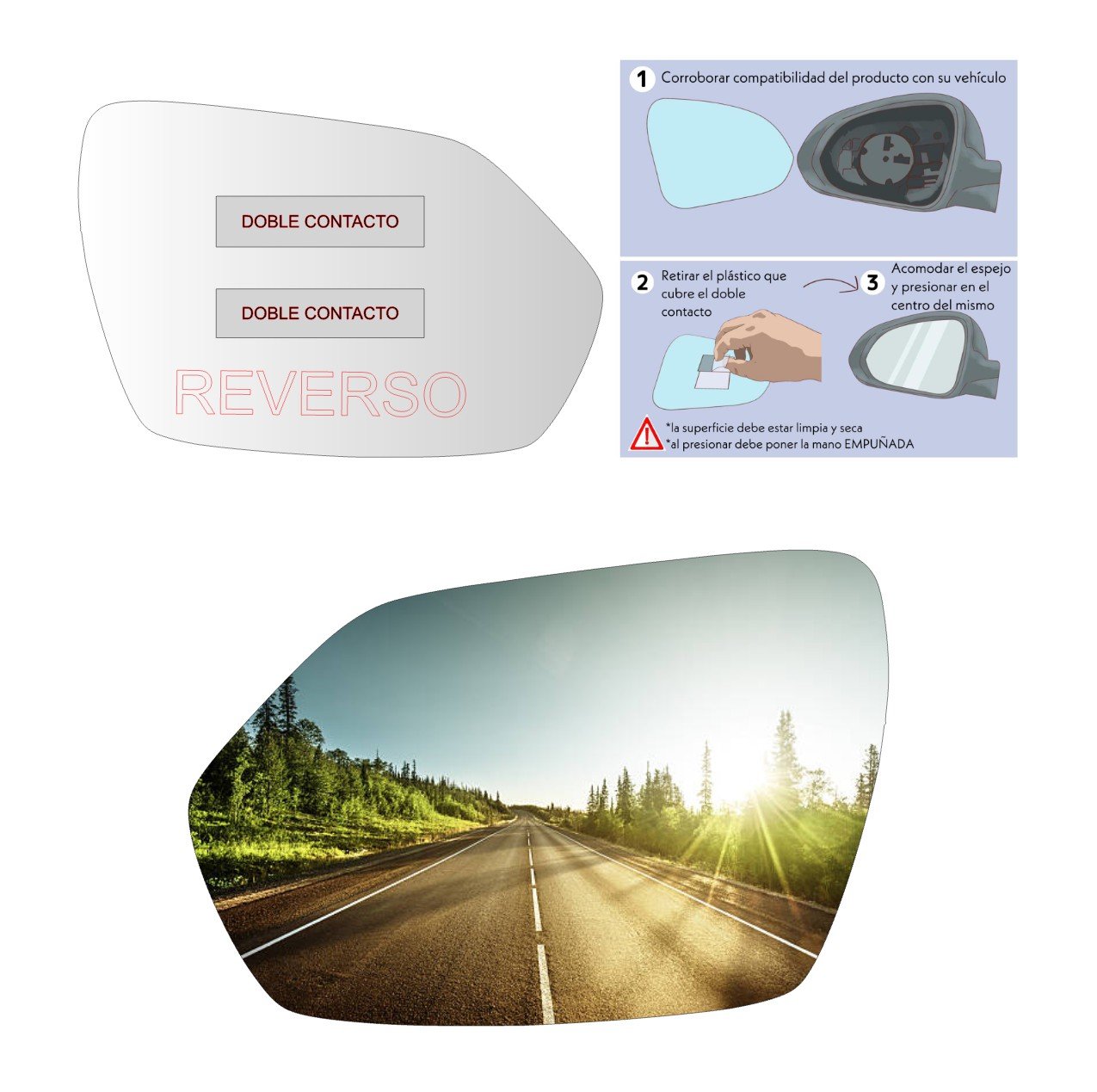 Subaru Baja 2003-2007 Luneta espejo retrovisor Alternativo