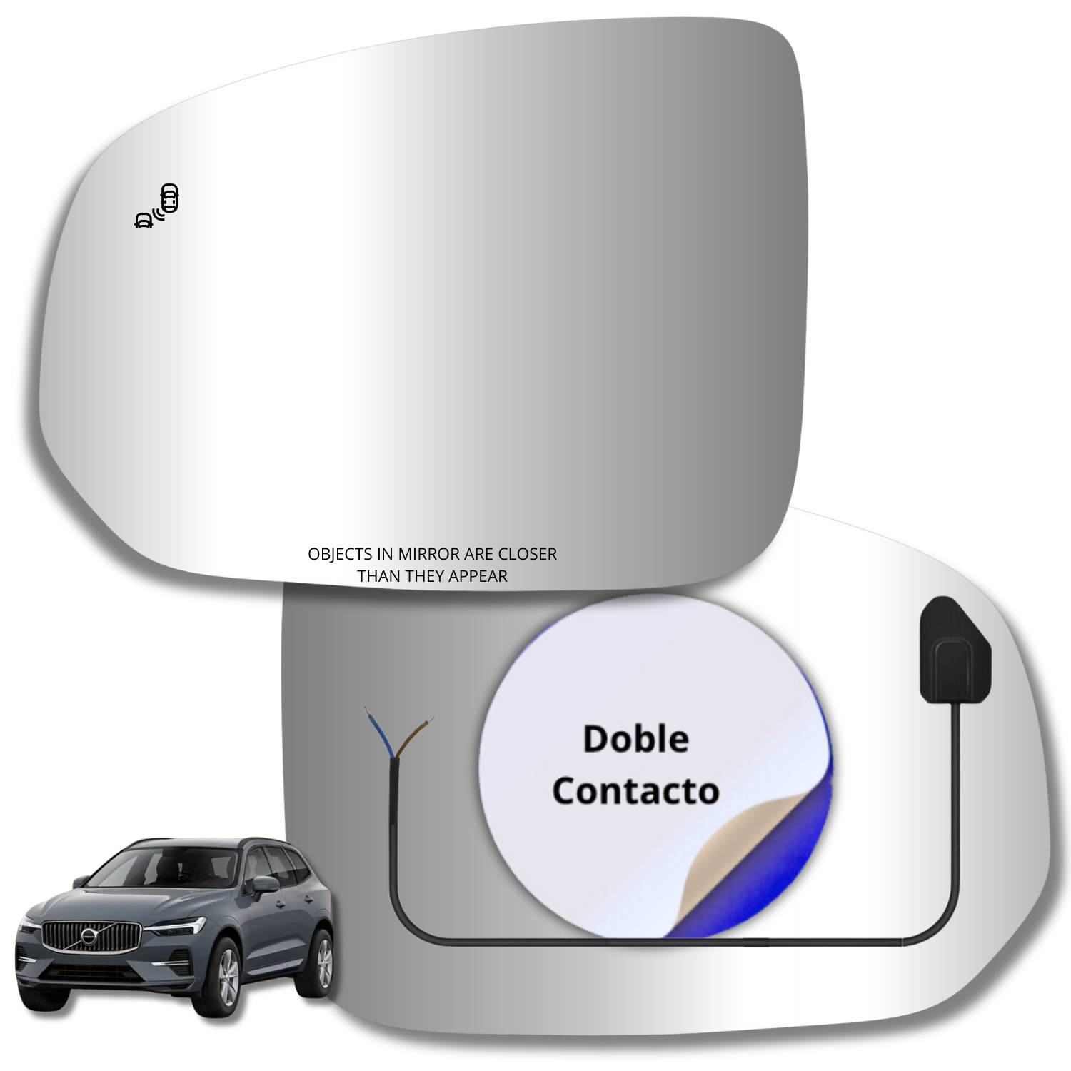 Volvo XC60 2018-2022 Luneta espejo retrovisor Alternativo