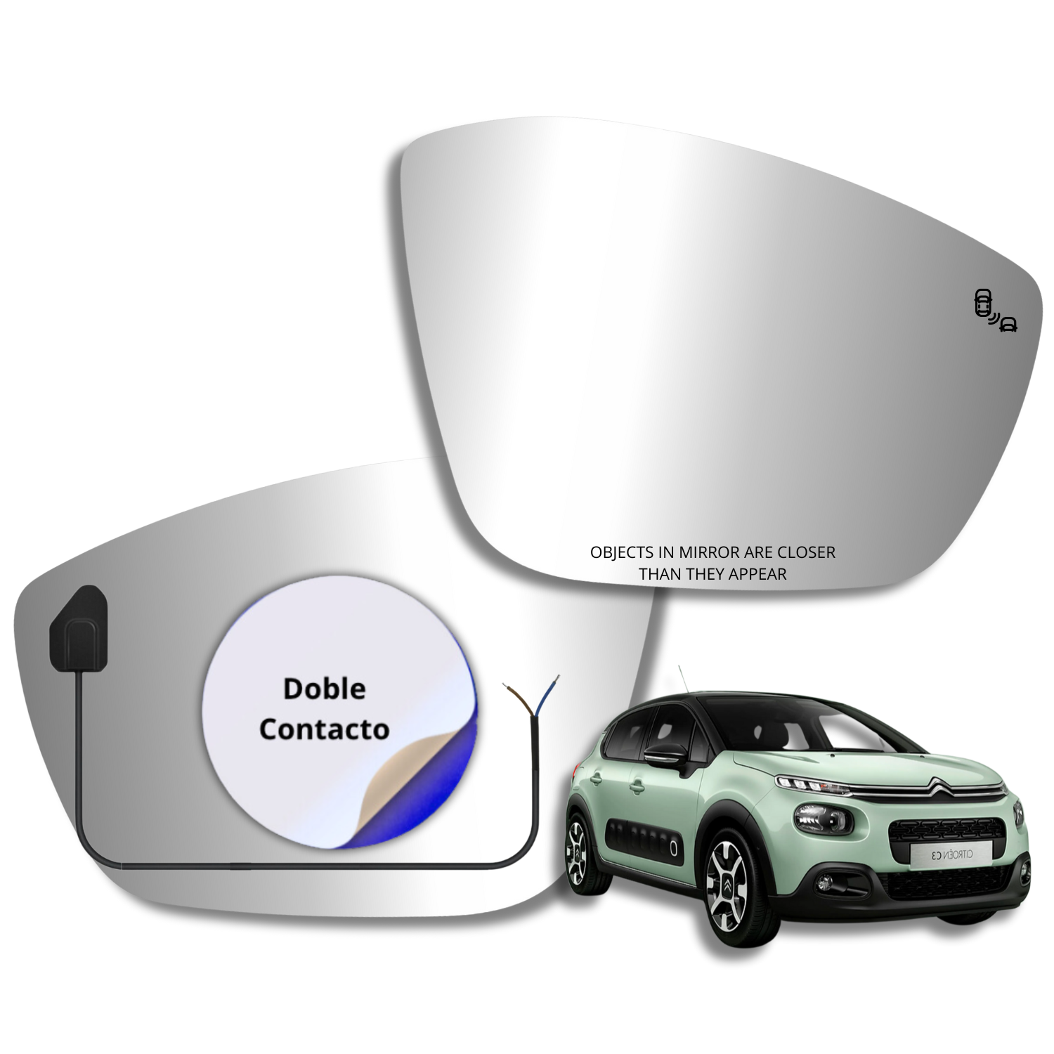 Citroen C3 2017-2023 espejo retrovisor Alternativo - Image 2