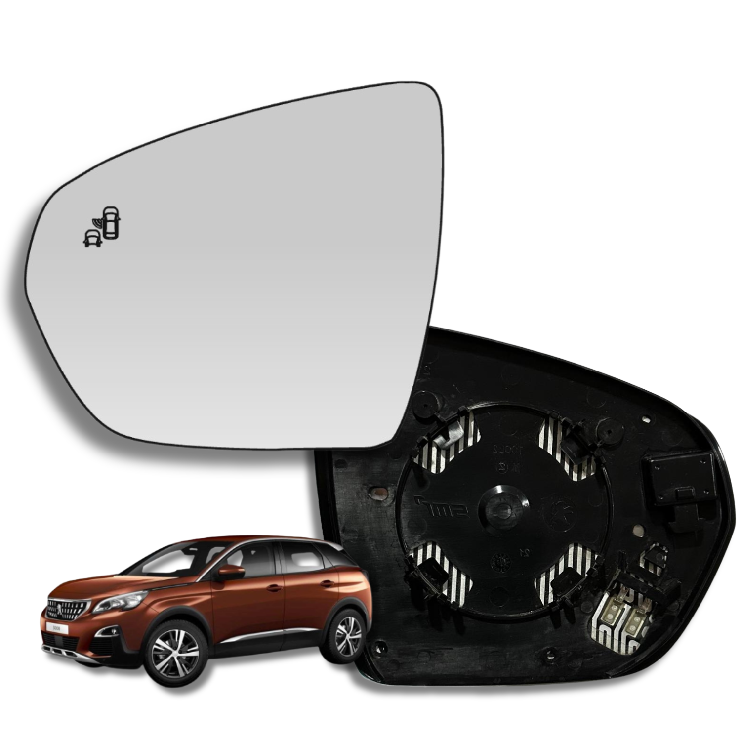 Peugeot 3008 2015-2022 Luneta Espejo Retrovisor con sensor