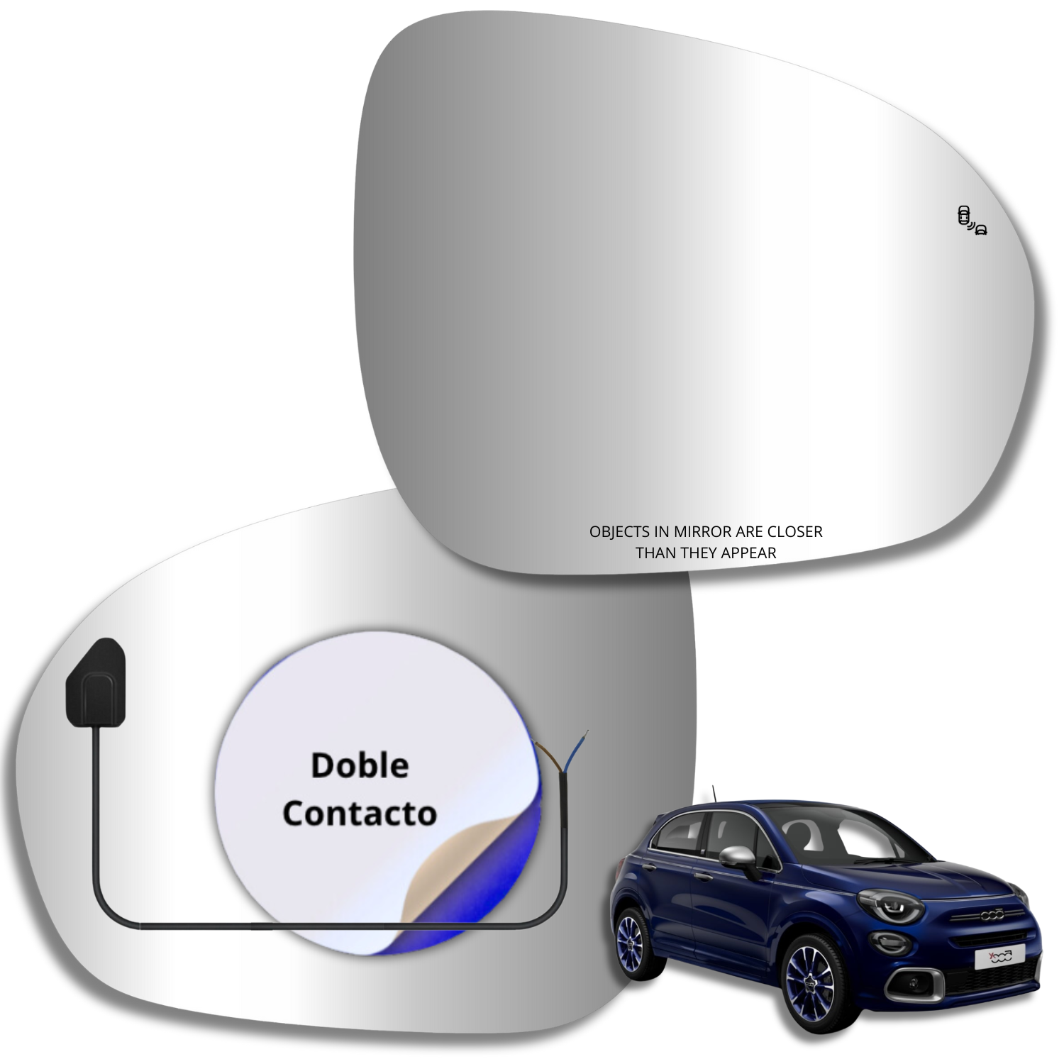 Fiat 500X 2019-2023 Luneta espejo retrovisor Alternativo - Image 2