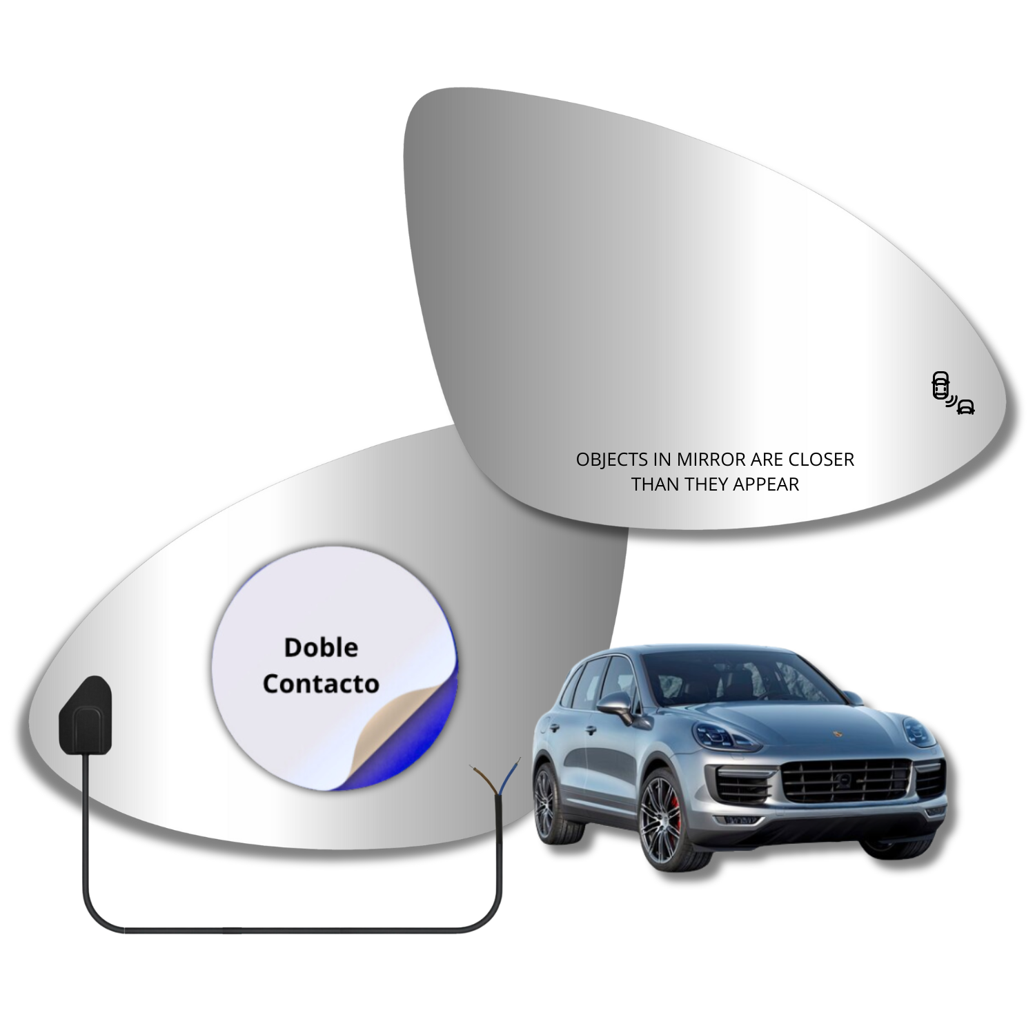 Porsche Cayenne 2010-2018 Luneta espejo retrovisor Alternativo - Image 2