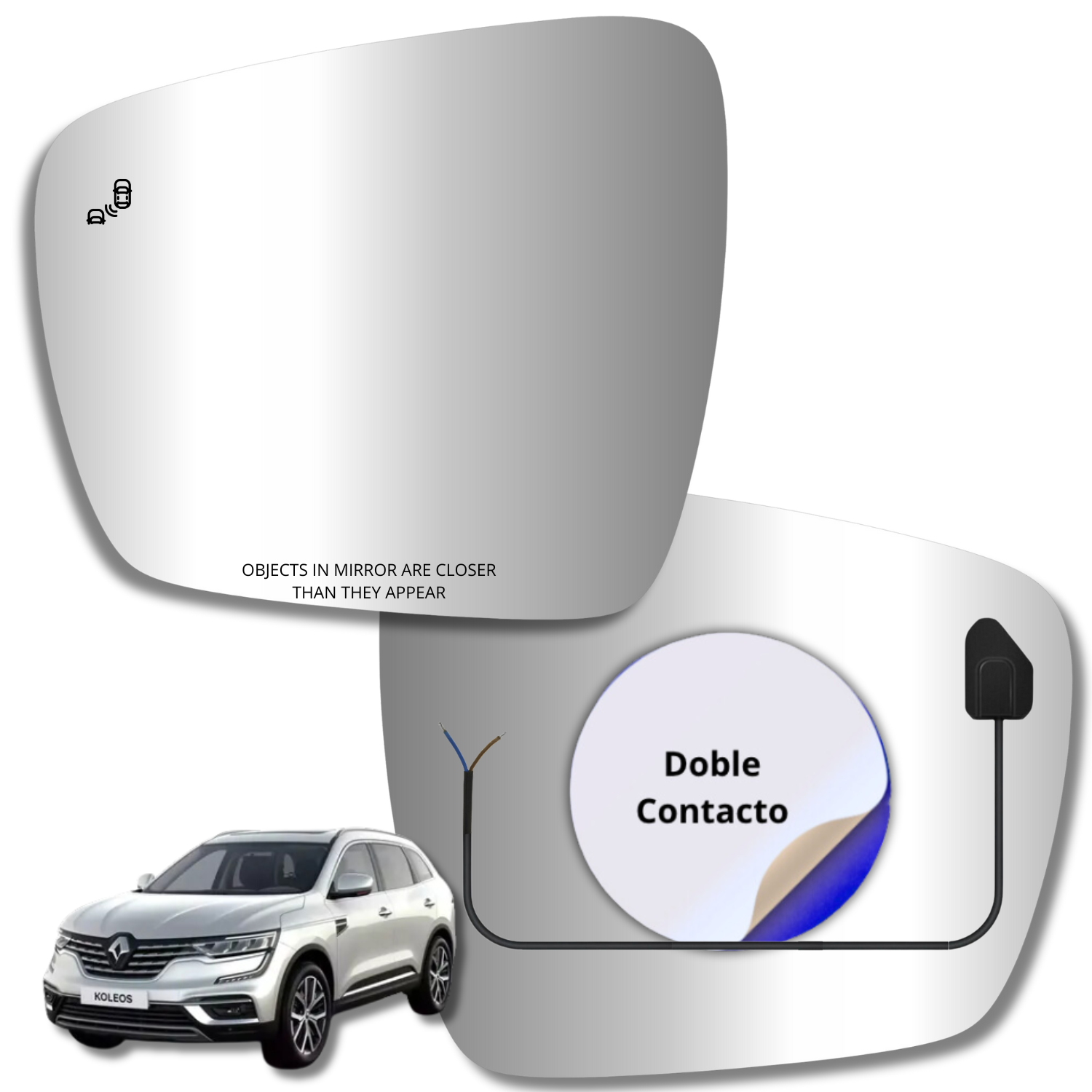 Renault koleos 2018-2023 Luneta espejo retrovisor Alternativo