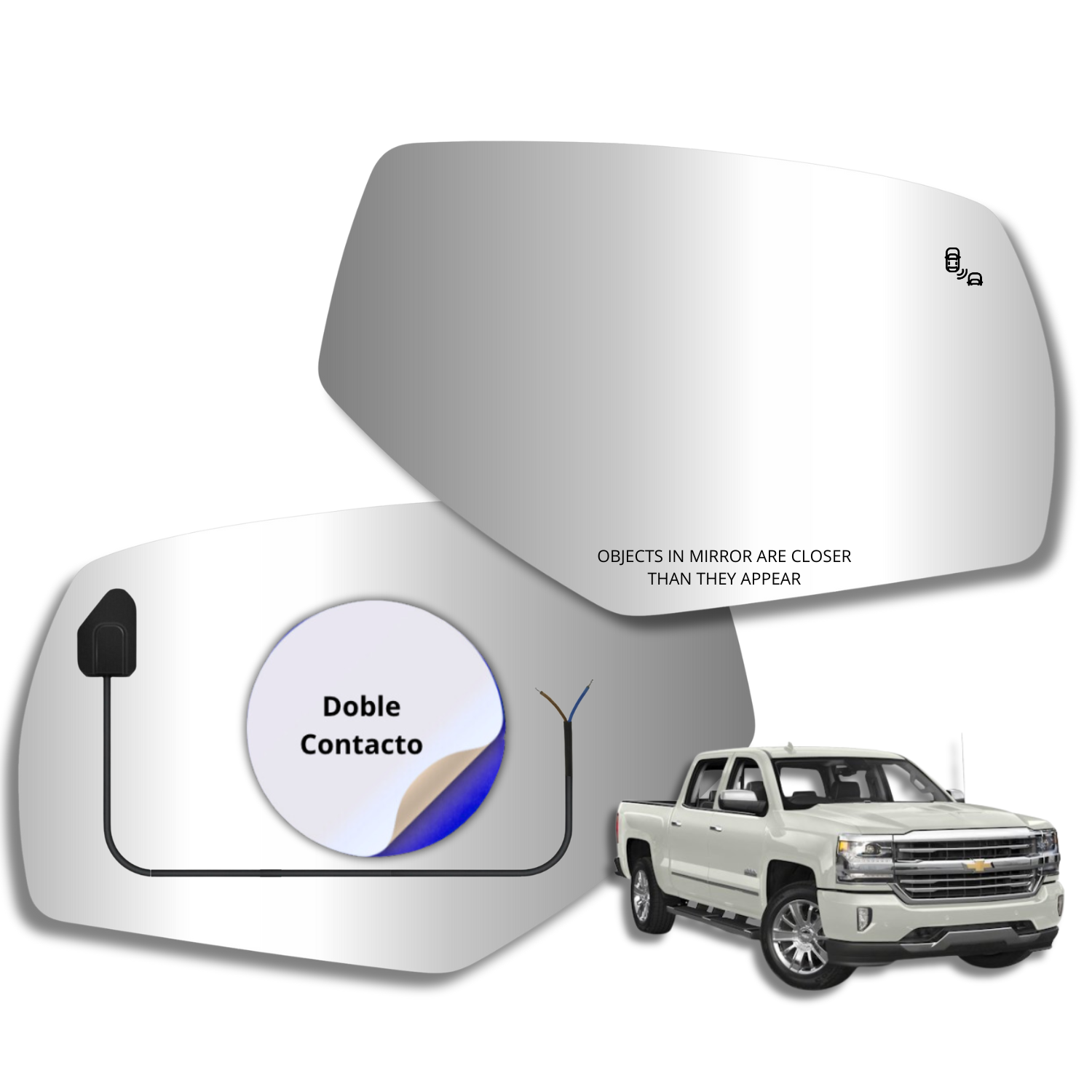 Chevrolet Silverado 2015-2018 espejo retrovisor Alternativo - Image 2