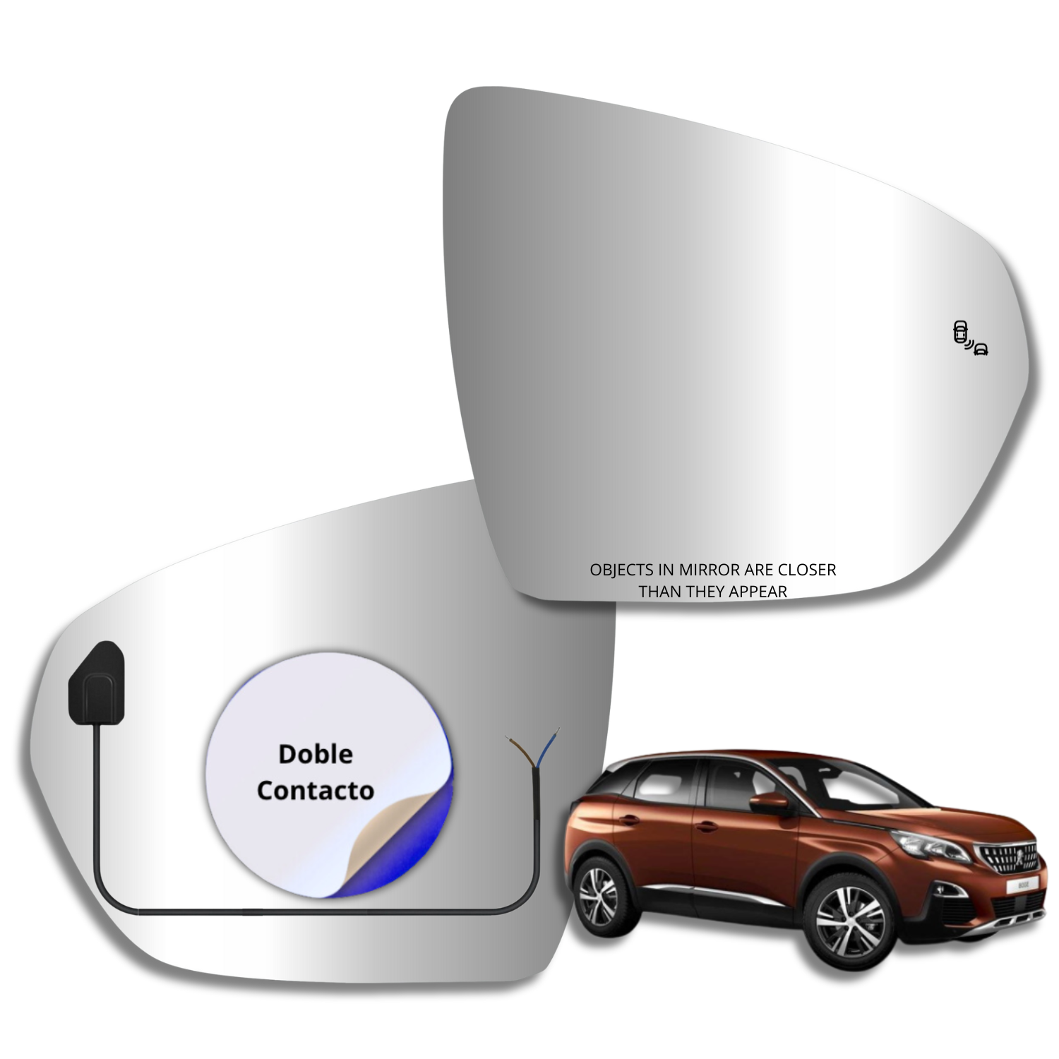 Peugeot 3008 2015-2022 Luneta Espejo Retrovisor con sensor - Image 2