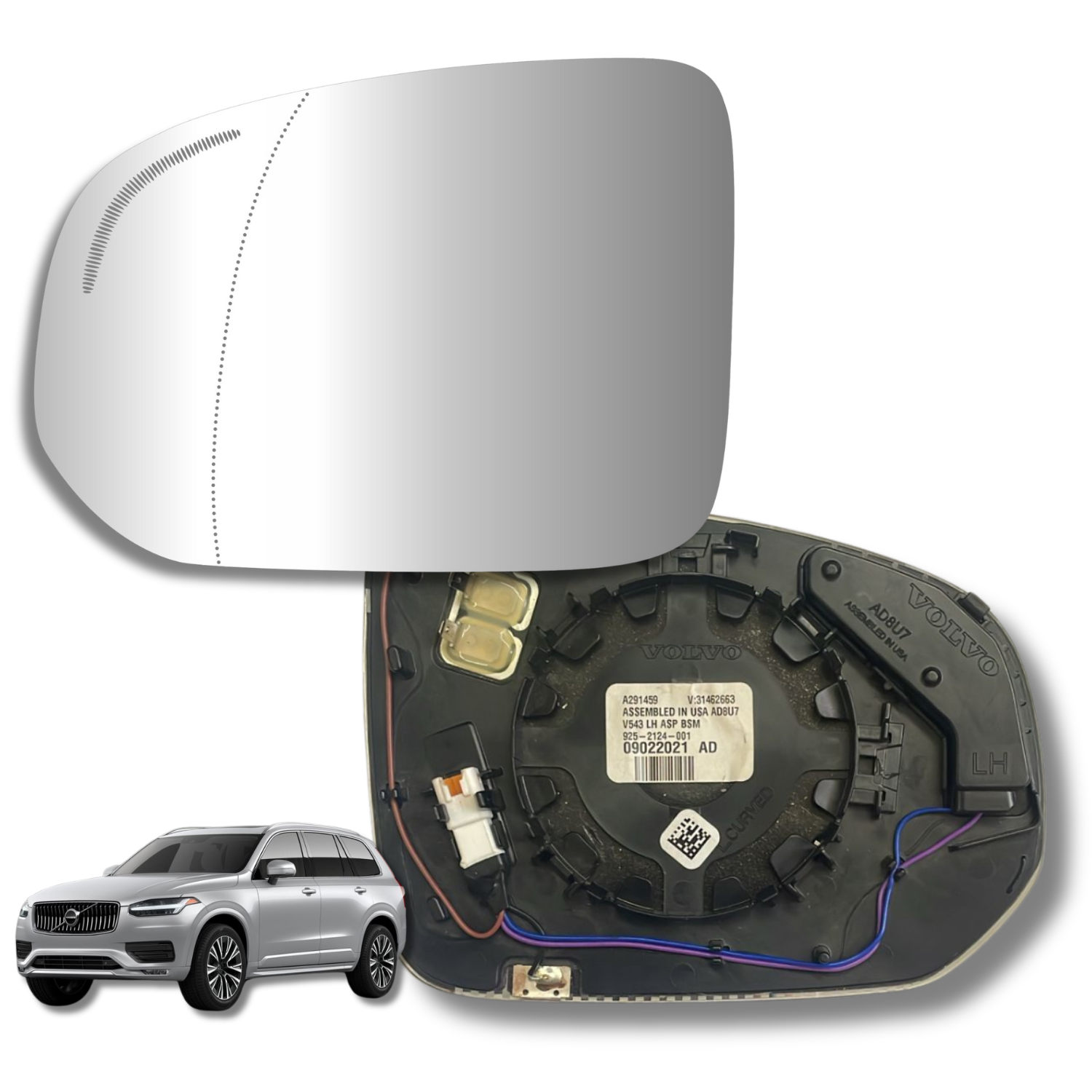 Volvo XC70 2017-Luneta Espejo Retrovisor con sensor