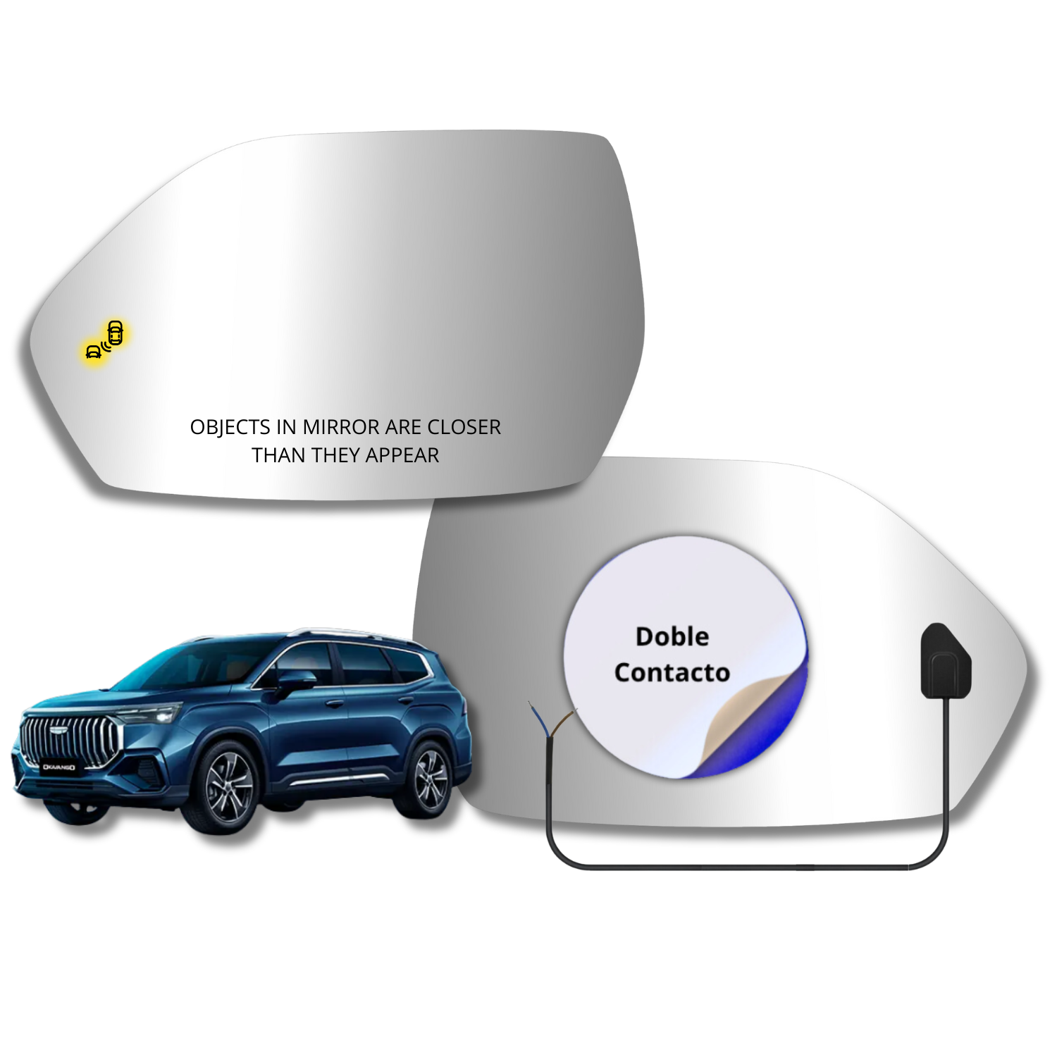 Geely Okavango 2024- Espejo Alternativo con Sensor de Punto Ciego