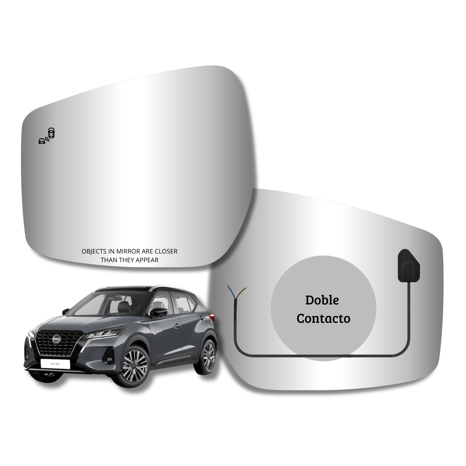 Nissan Kicks 2016-2025 Alternativo Luneta espejo retrovisor