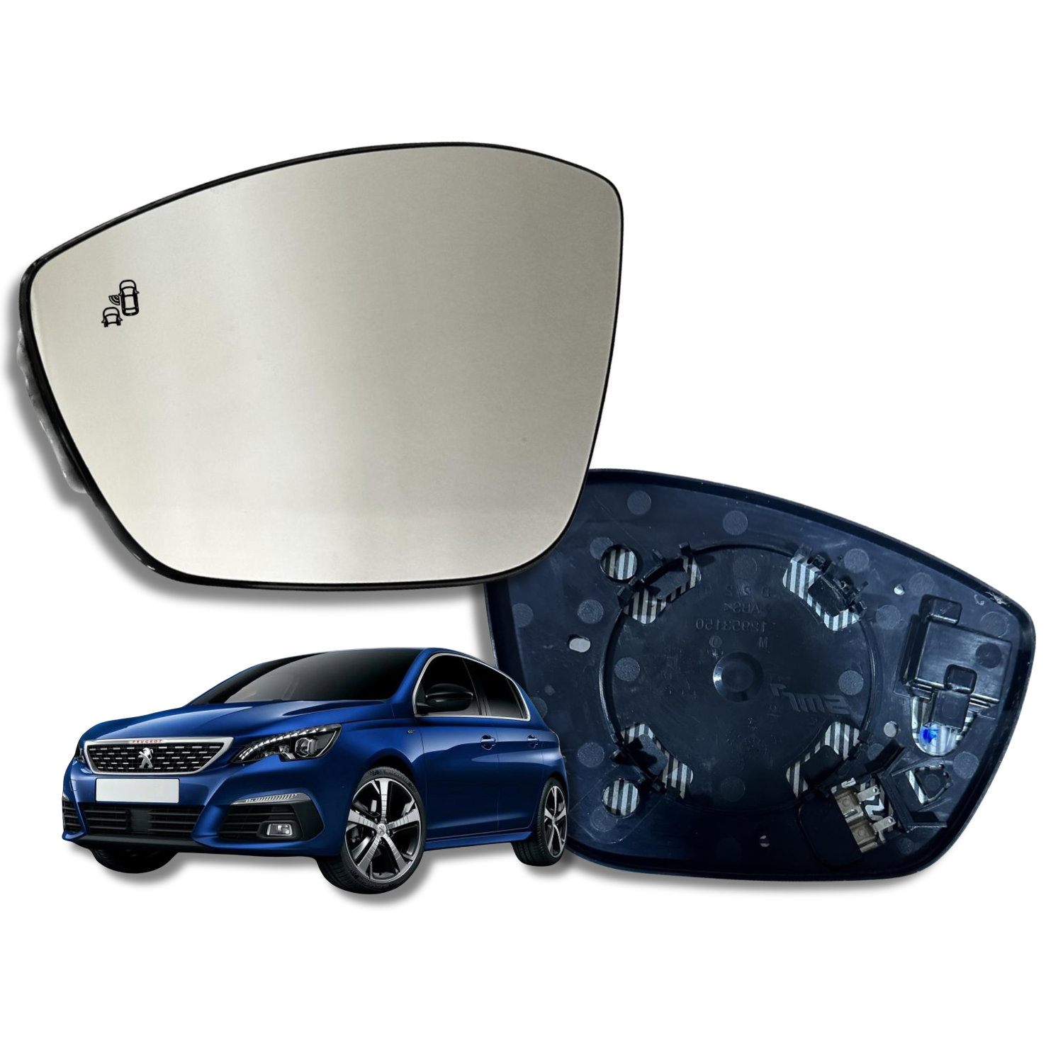 Peugeot 308 2014-2021 Luneta espejo retrovisor Original