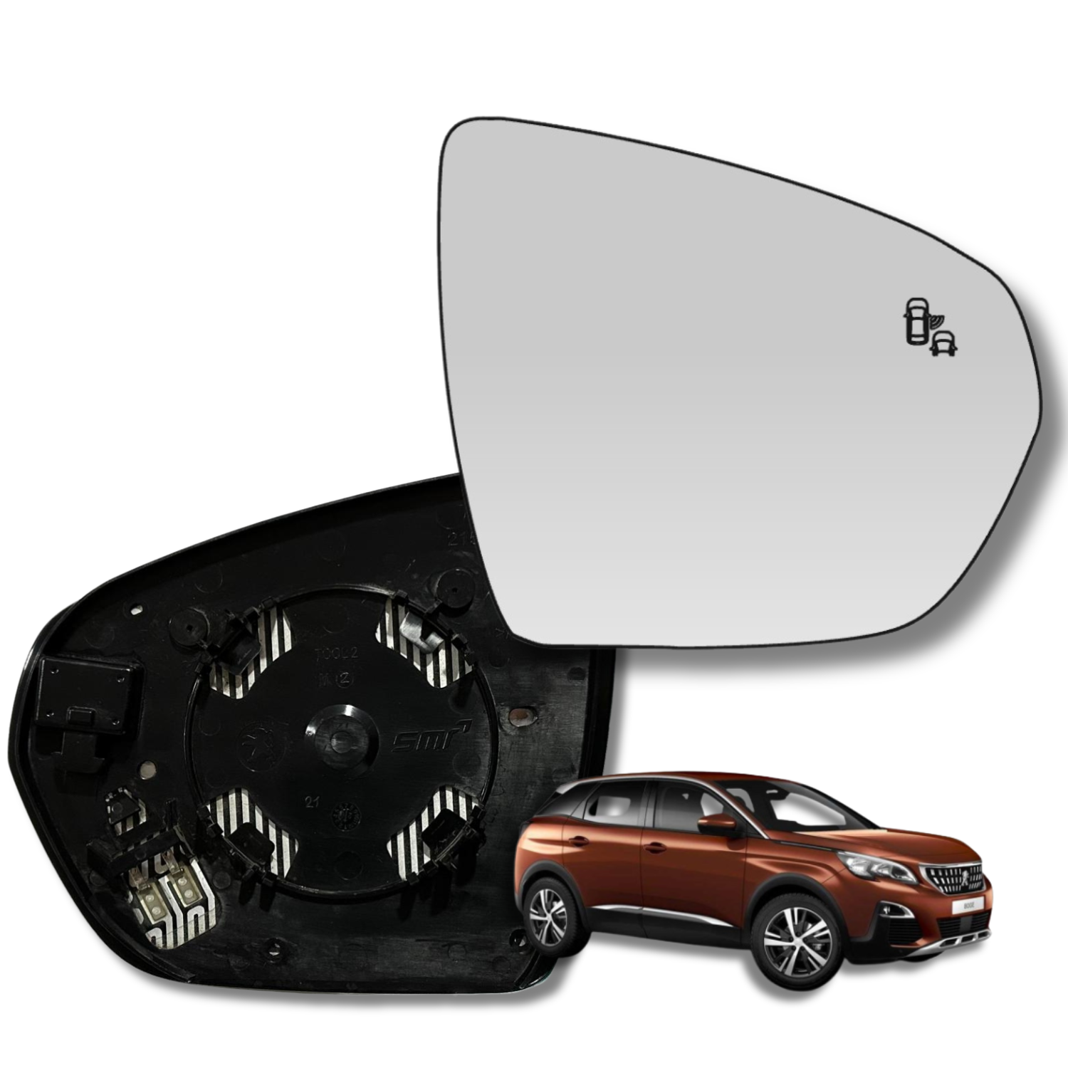 Peugeot 3008 2015-2022 Luneta Espejo Retrovisor con sensor - Image 2