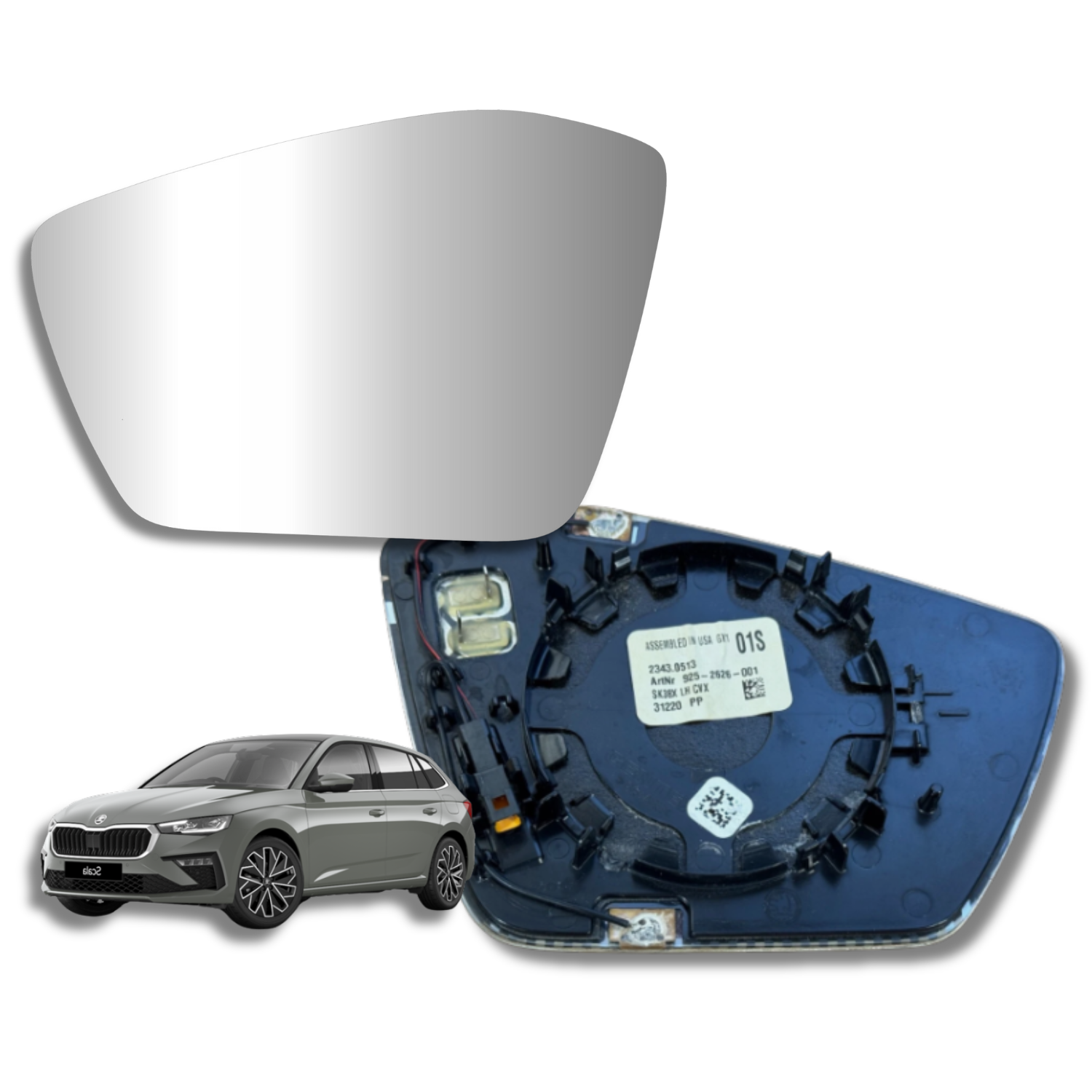 Skoda Scala 2020-2024 Luneta espejo retrovisor Original - Image 3