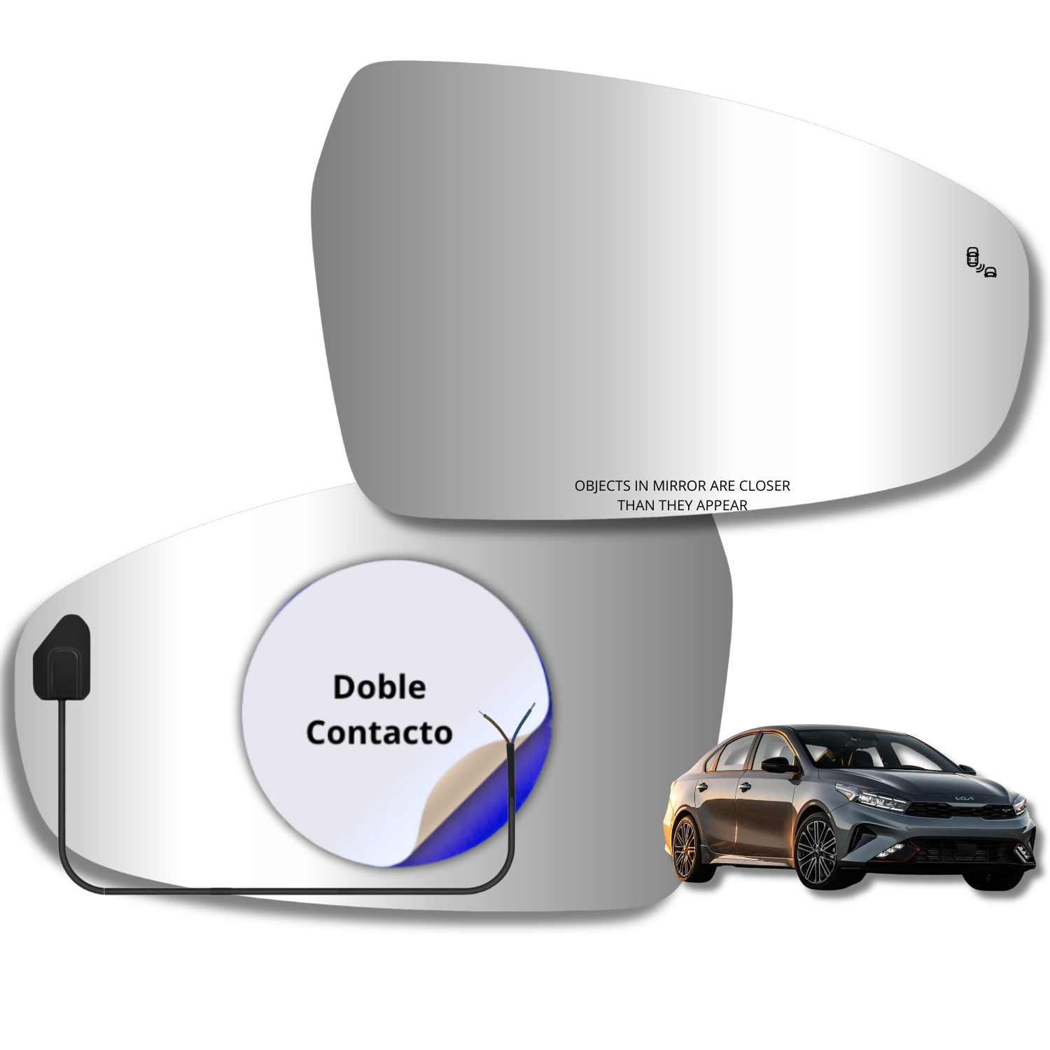 Kia Cerato 2018-2022 Espejo Retrovisor Alternativo Con Sensor de Punto Ciego - Image 2