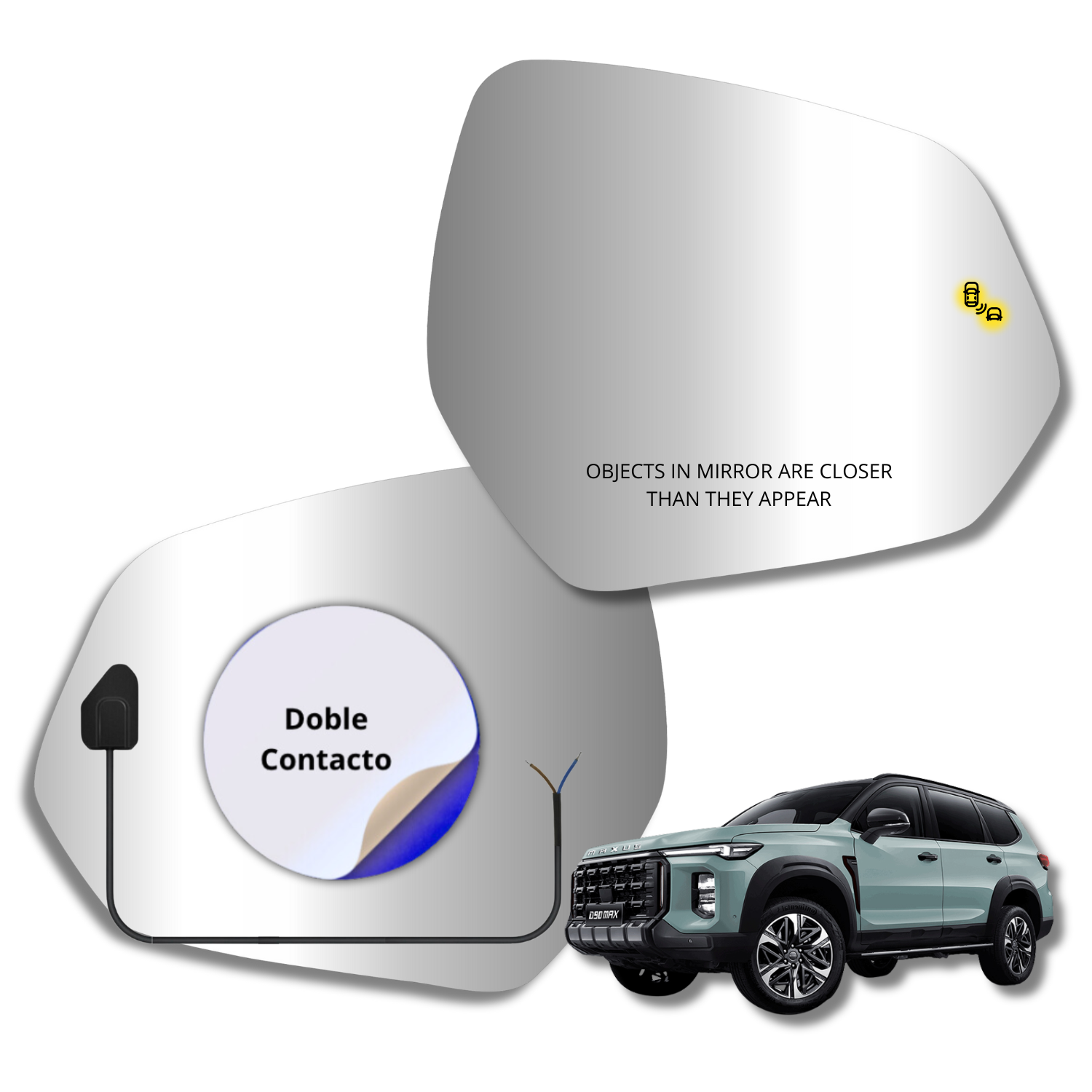 Maxus D90 2024-2025 espejo Alternativo con Sensor de Punto Ciego - Image 2