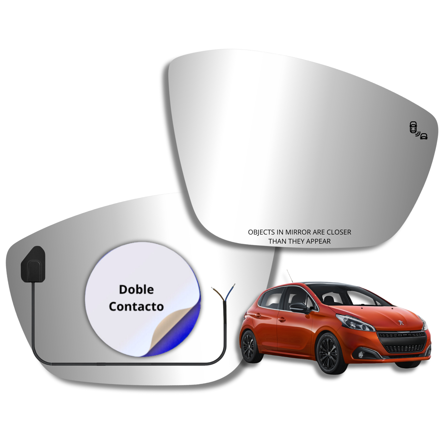 Peugeot 208 2010-2018 Luneta espejo retrovisor Alternativo - Image 2