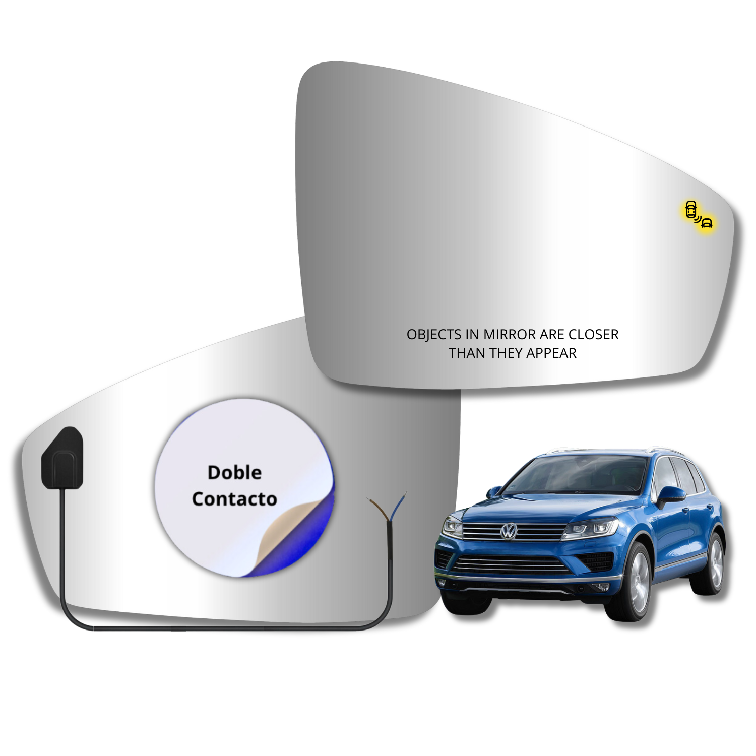 Volkswagen Touareg 2018-2024 Espejo Alternativo con Sensor de Punto Ciego - Image 2