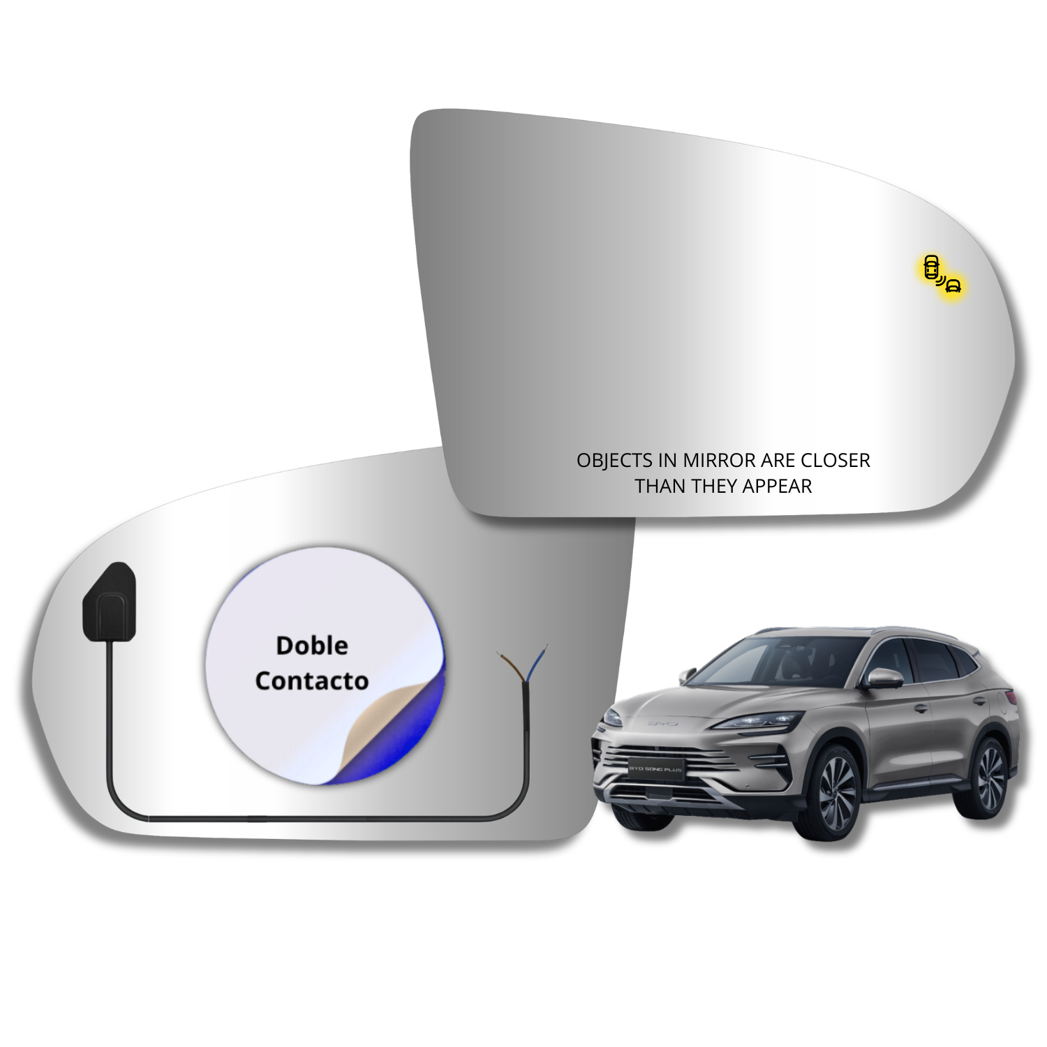 BYD Song Plus 2022- espejo Alternativo con Sensor de Punto Ciego - Image 2