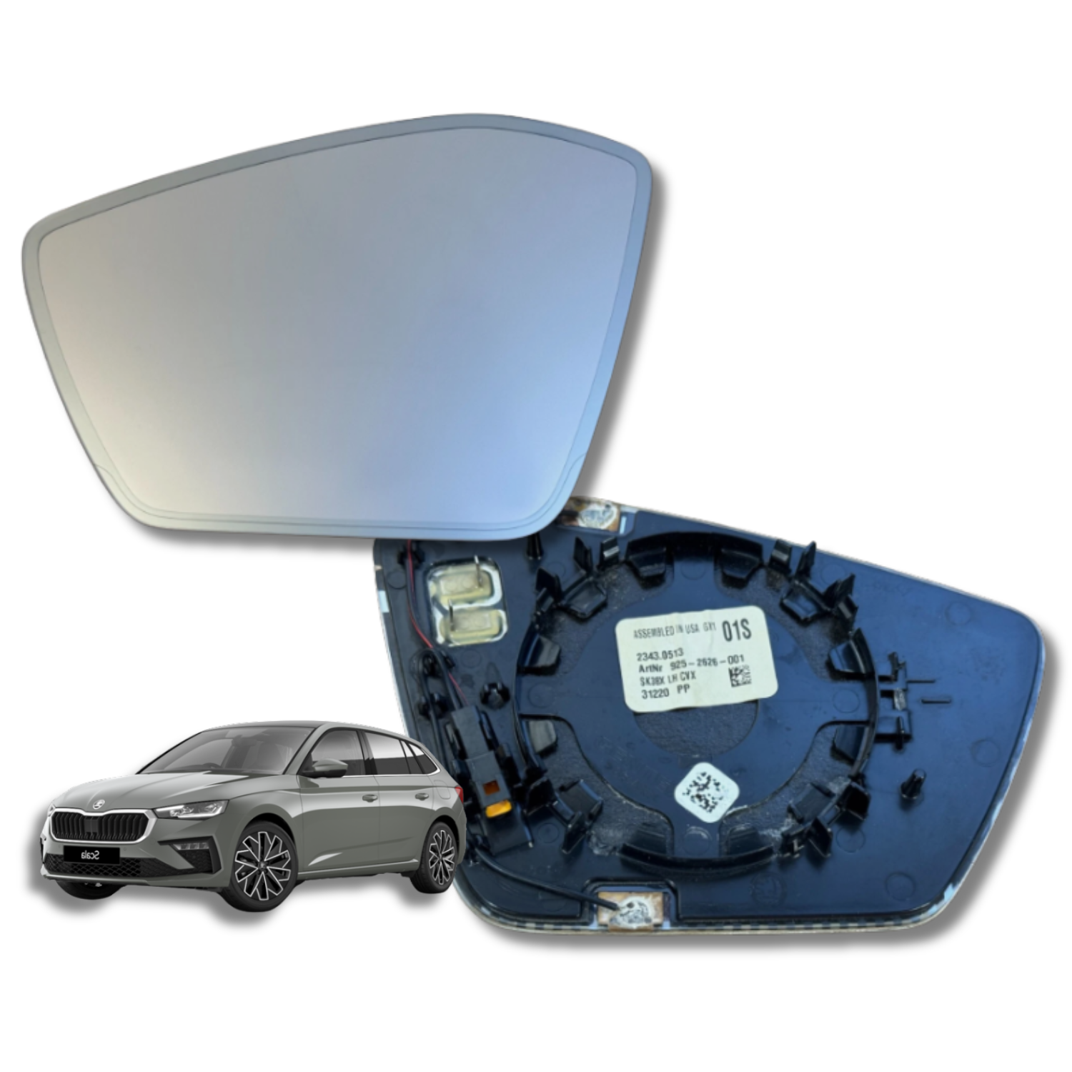 Skoda Scala 2020-2024 Luneta espejo retrovisor Original