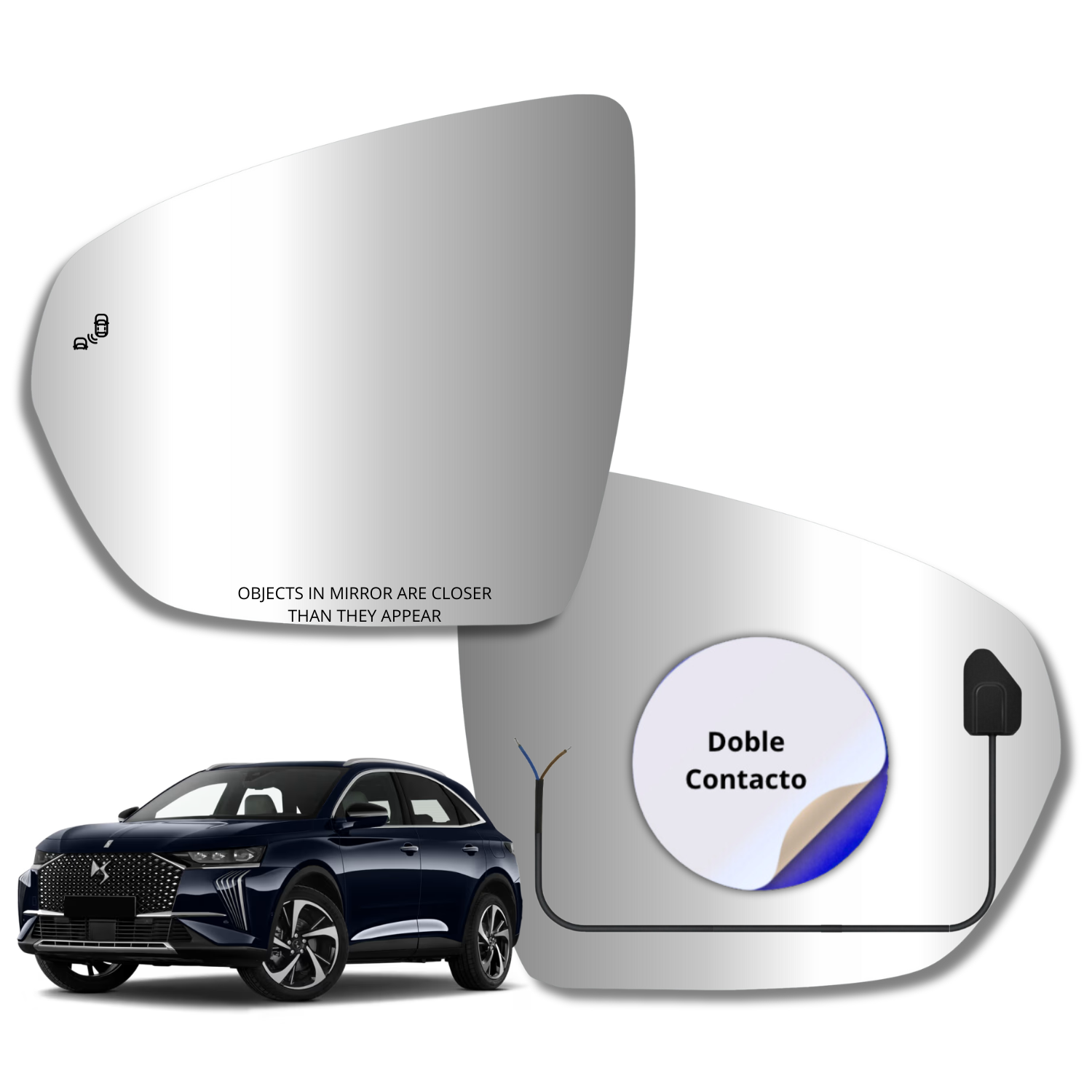 Citroen DS7 2021-2025 Luneta Espejo Retrovisor con sensor