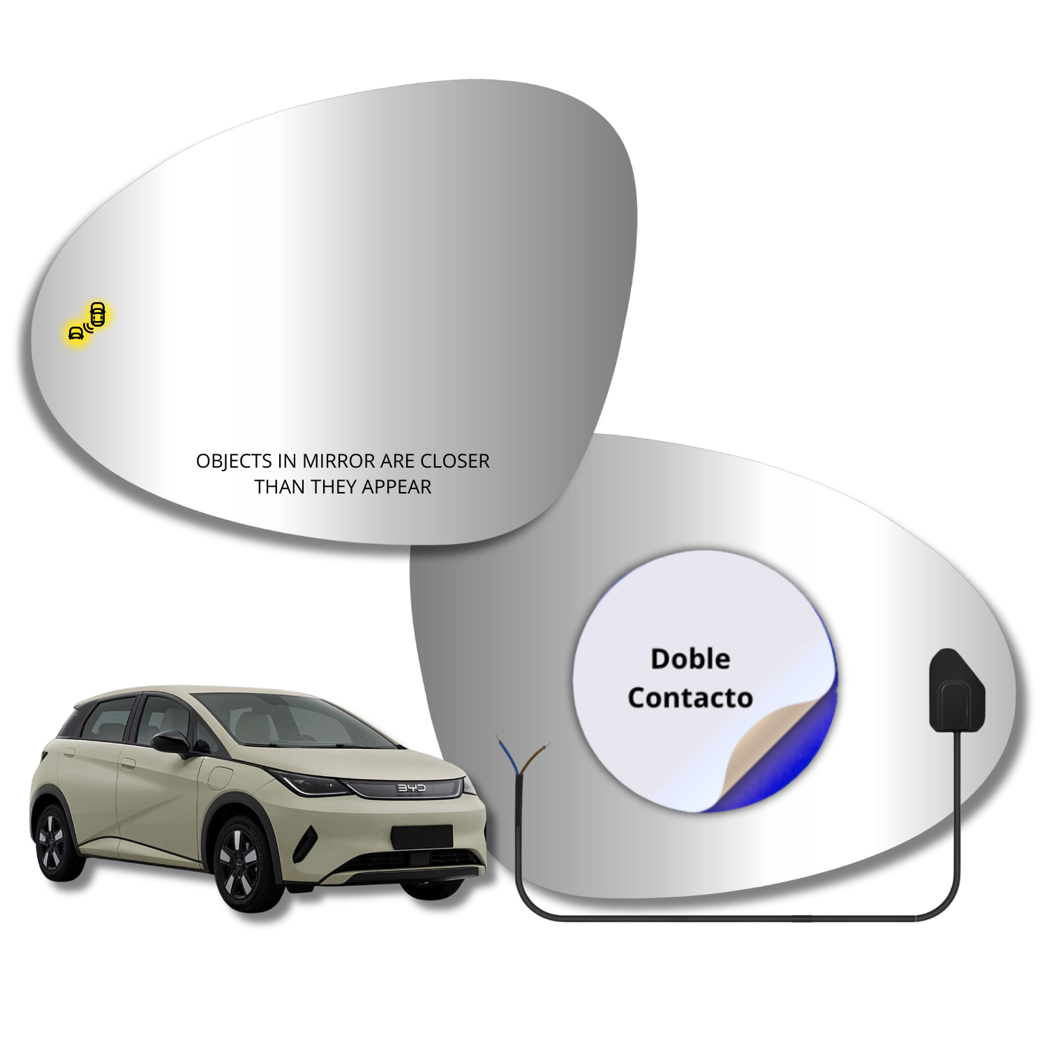 BYD Dolphin 2023-2025 Espejo Alternativo con Sensor de Punto Ciego