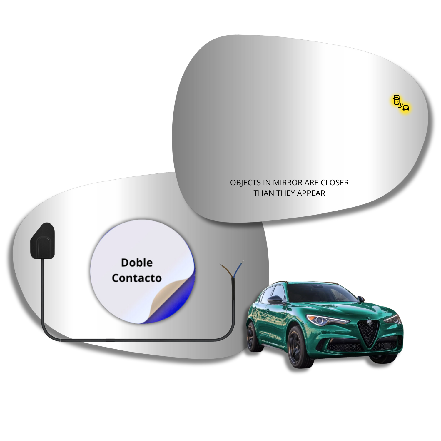 Alfa Romeo Stelvio 2022-2025 Luneta Espejo Retrovisor con sensor - Image 2