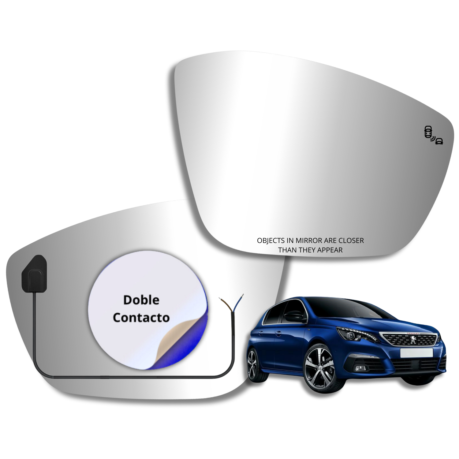 Peugeot 308 2014-2021 Luneta espejo retrovisor Alternativo - Image 2