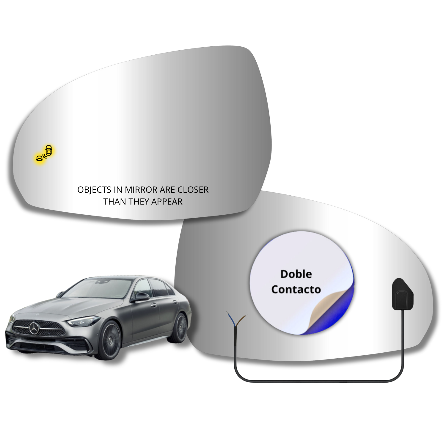 Mercedes Benz c200 2023-2025 Espejo Alternativo con Sensor de Punto Ciego