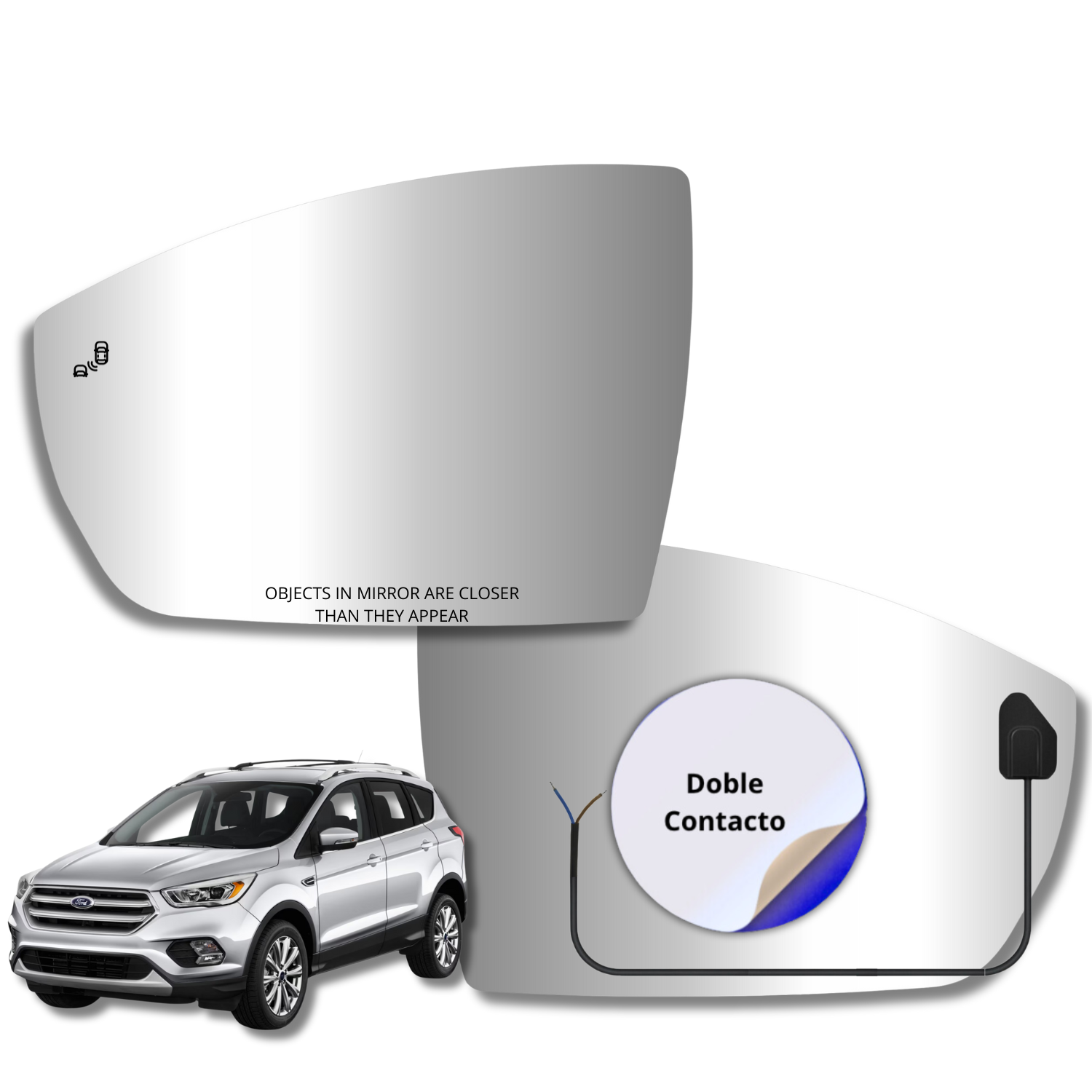 Ford Escape 2013-2020 Espejo Retrovisor Alternativo Com Sensor de Punto Ciego