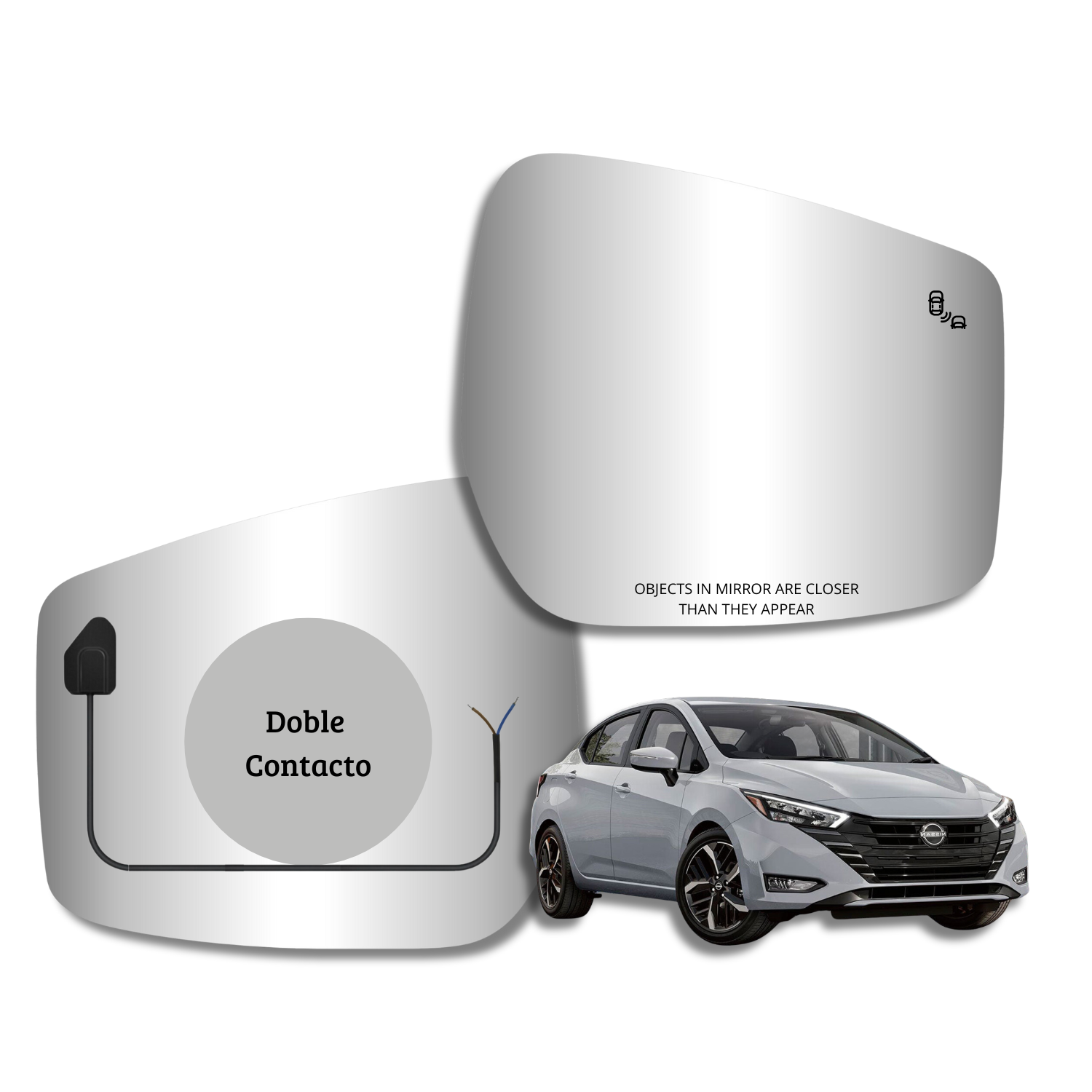 Nissan New Versa 2020-2024 Alternativo Luneta espejo retrovisor - Image 2