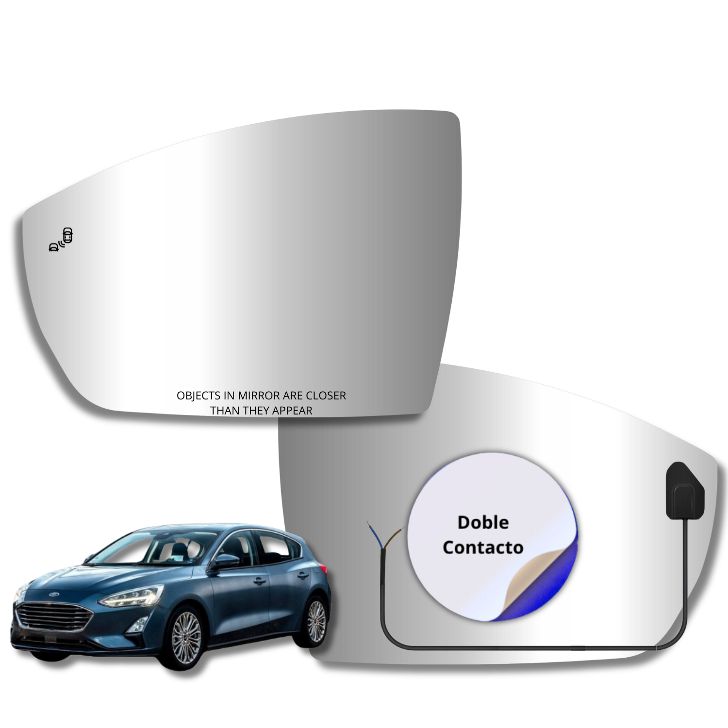 Ford Focus 2013-2020 Luneta espejo retrovisor Alternativo