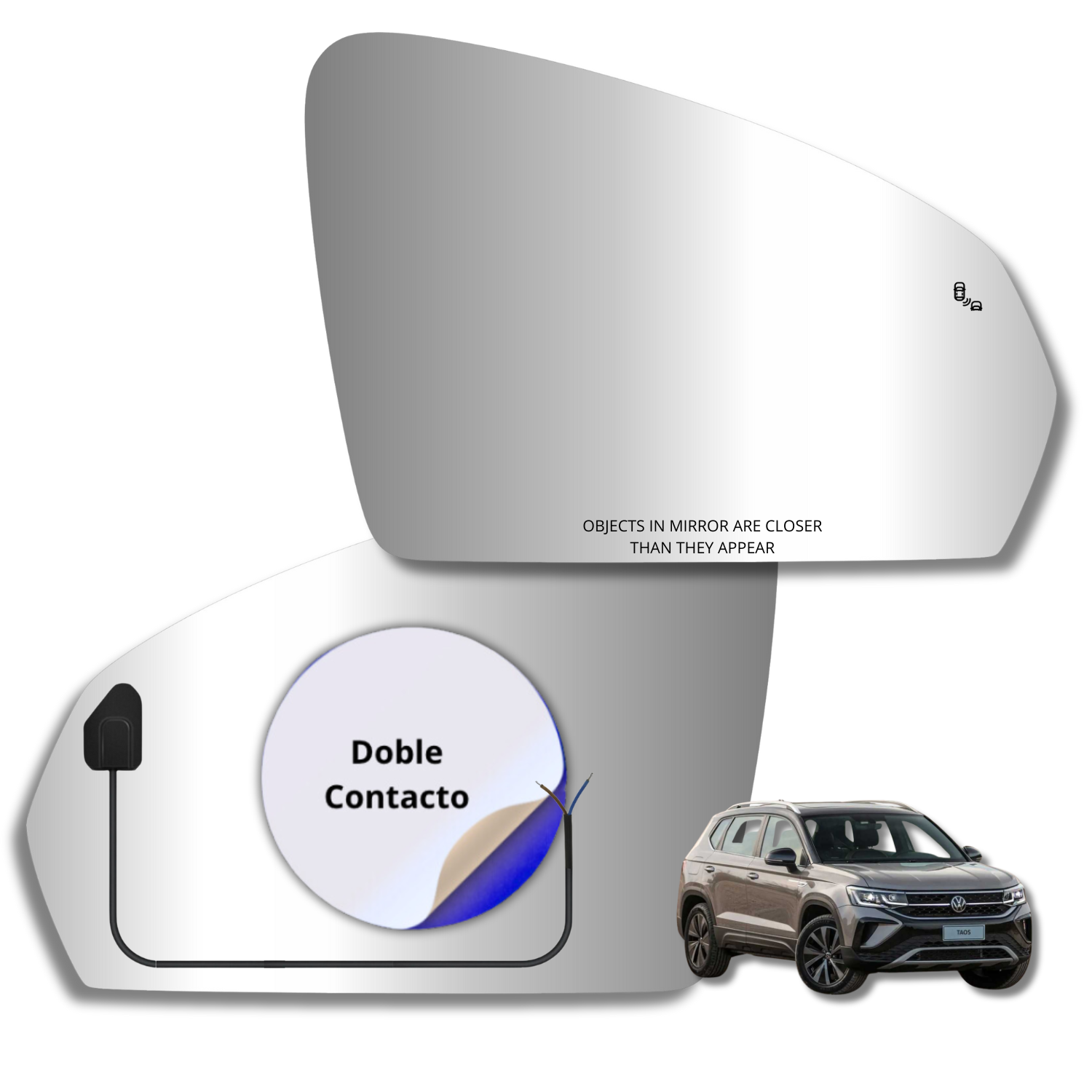 Volkswagen Taos 2021-2023 Luneta espejo retrovisor Alternativo - Image 2