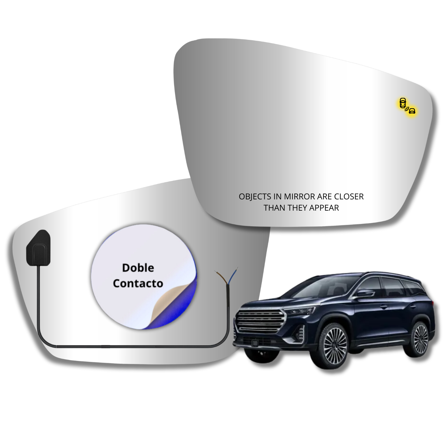 Jetour X90 2023-2025 Luneta Espejo Retrovisor Alternativo Sensor de Punto Ciego - Image 2