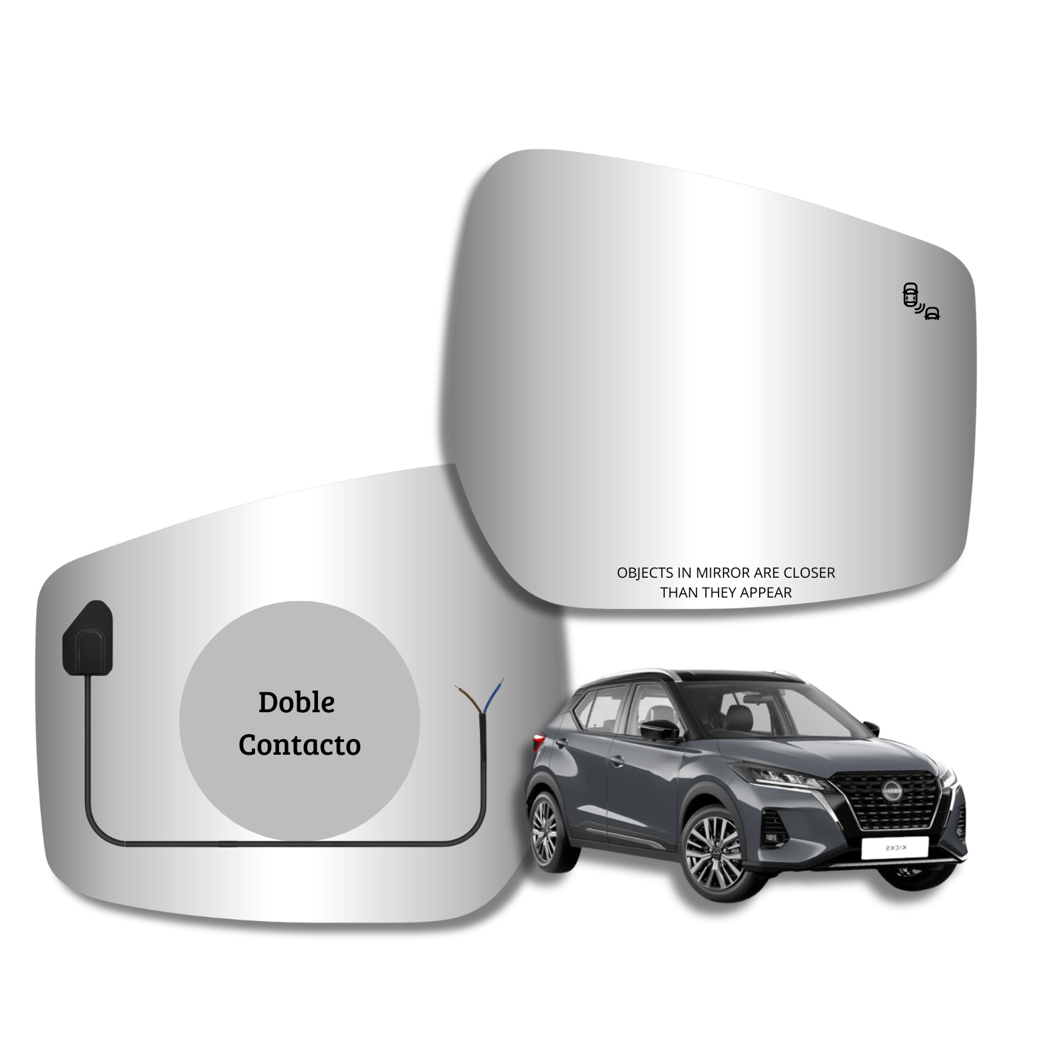 Nissan Kicks 2016-2025 Alternativo Luneta espejo retrovisor - Image 2