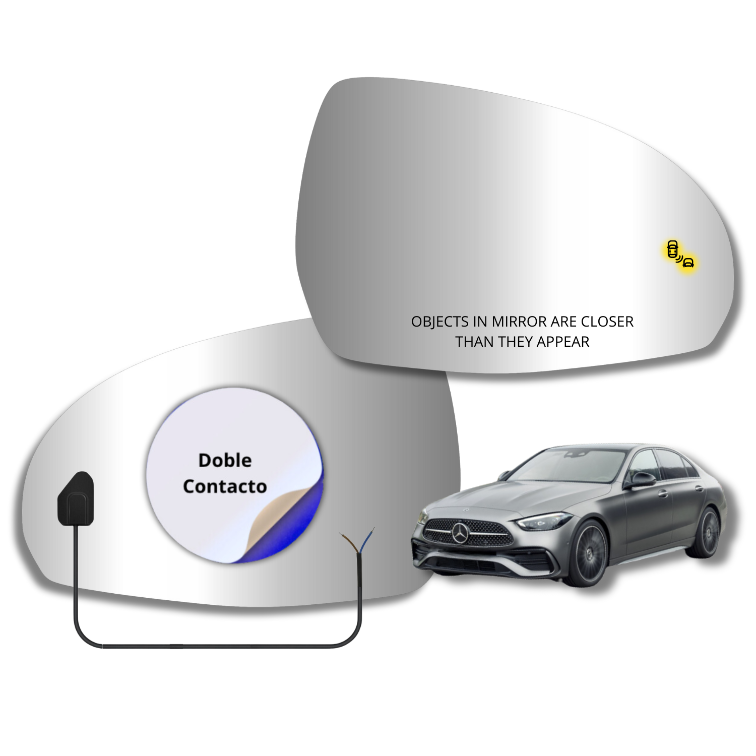 Mercedes Benz c200 2023-2025 Espejo Alternativo con Sensor de Punto Ciego - Image 2