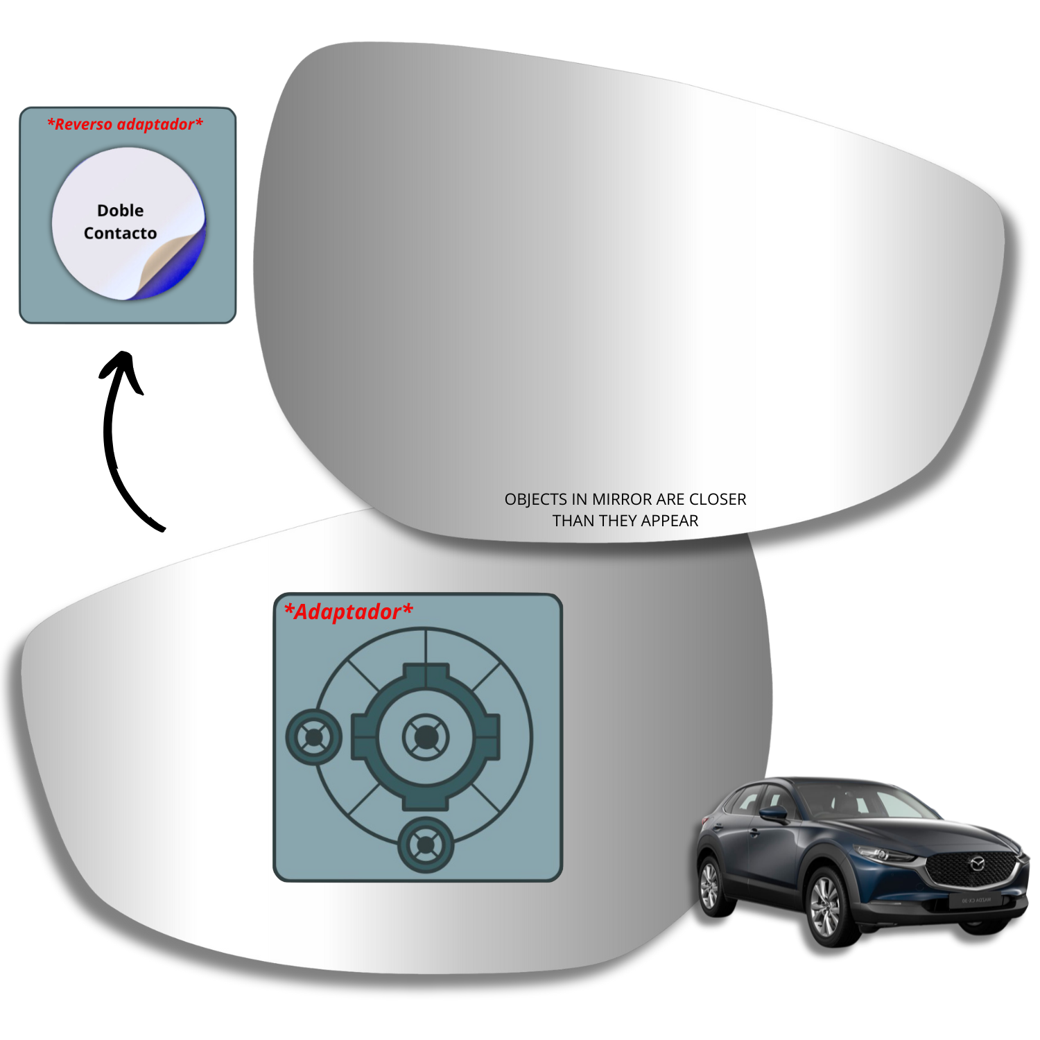 Mazda CX30 2018-2022 Espejo Sin Sensor Alternativo