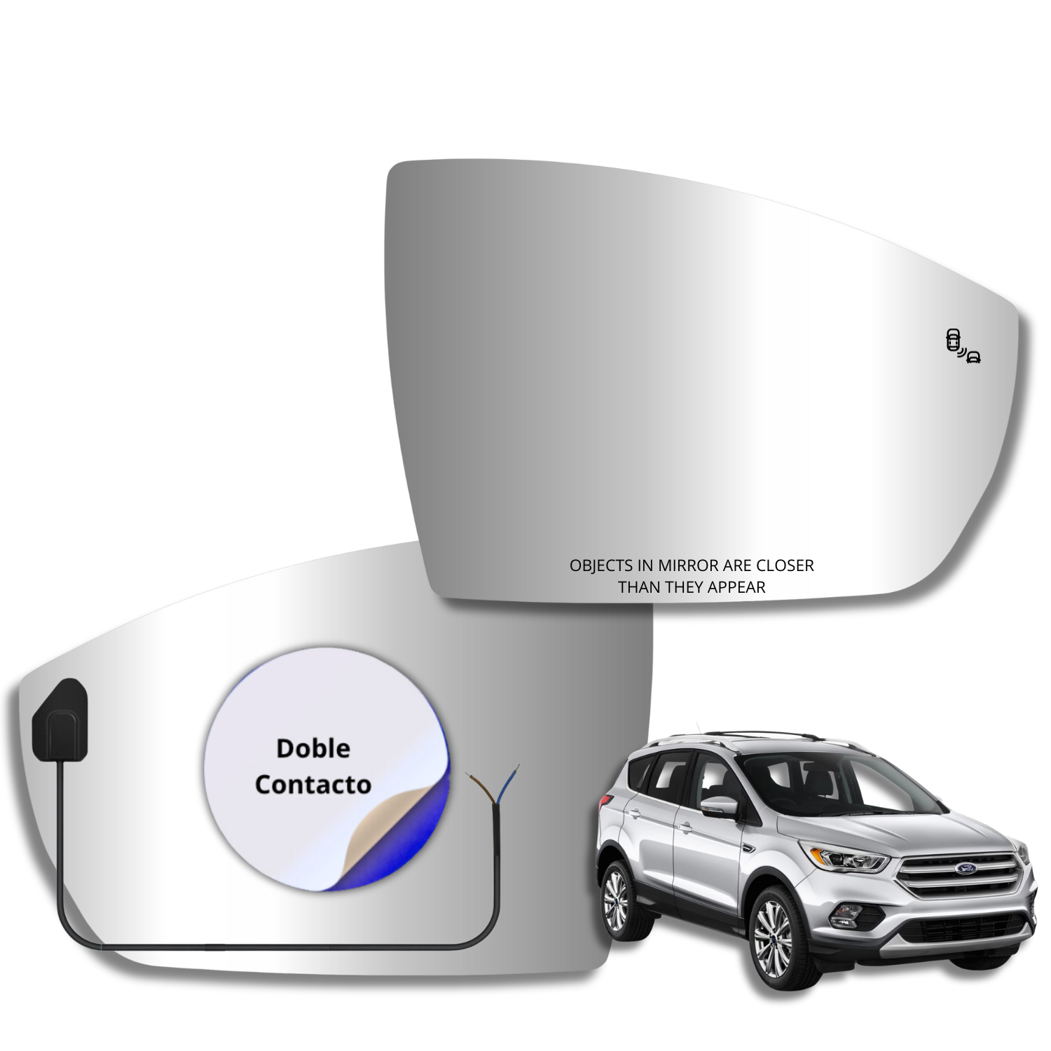 Ford Escape 2013-2020 Espejo Retrovisor Alternativo Com Sensor de Punto Ciego - Image 2