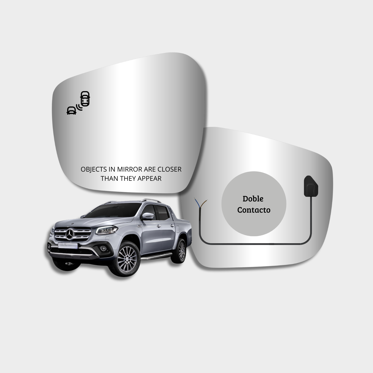 Mercedes Benz Clase X 2016-2023 Luneta espejo retrovisor Alternativo - Image 2