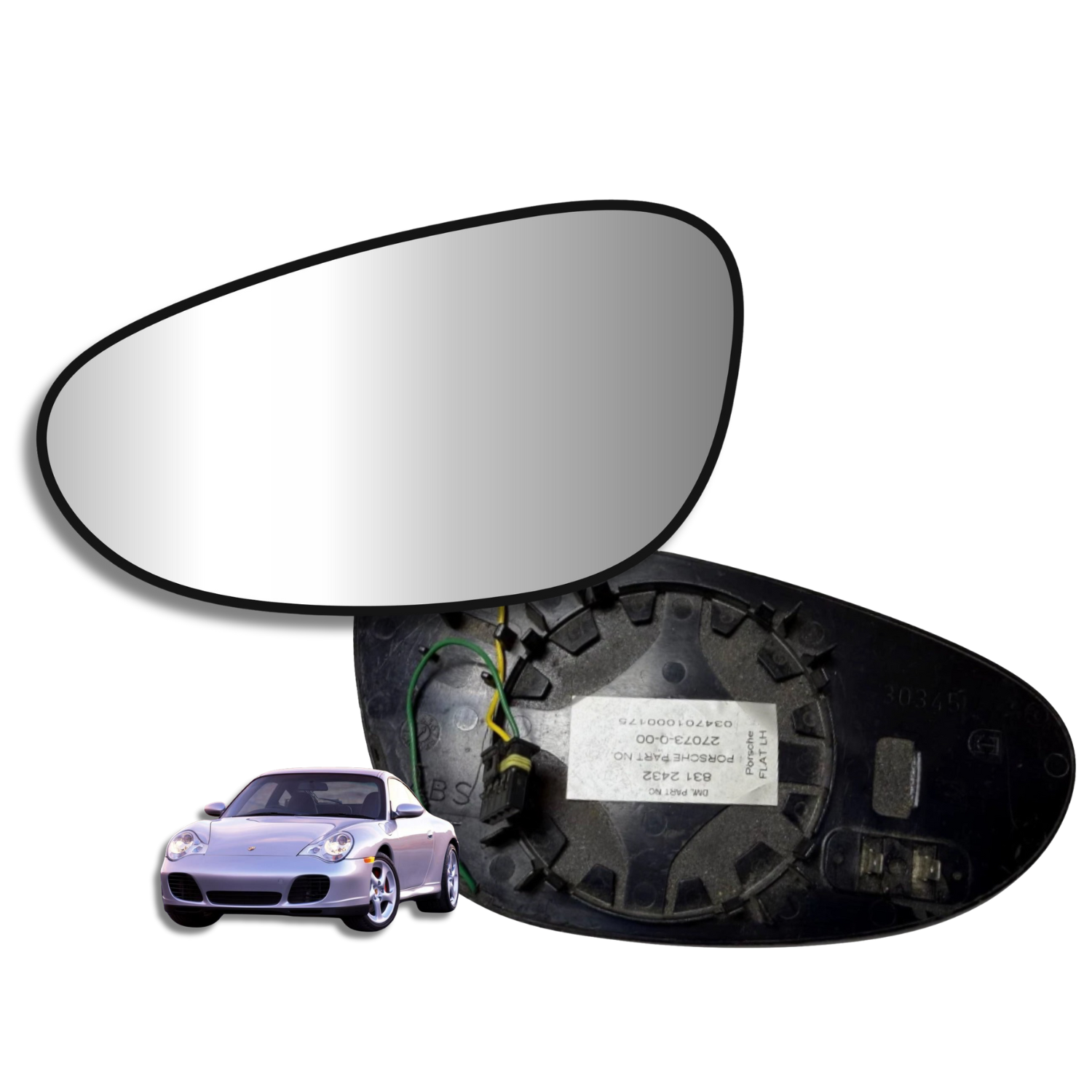 Porsche 911 1997-2005 Luneta espejo retrovisor Original