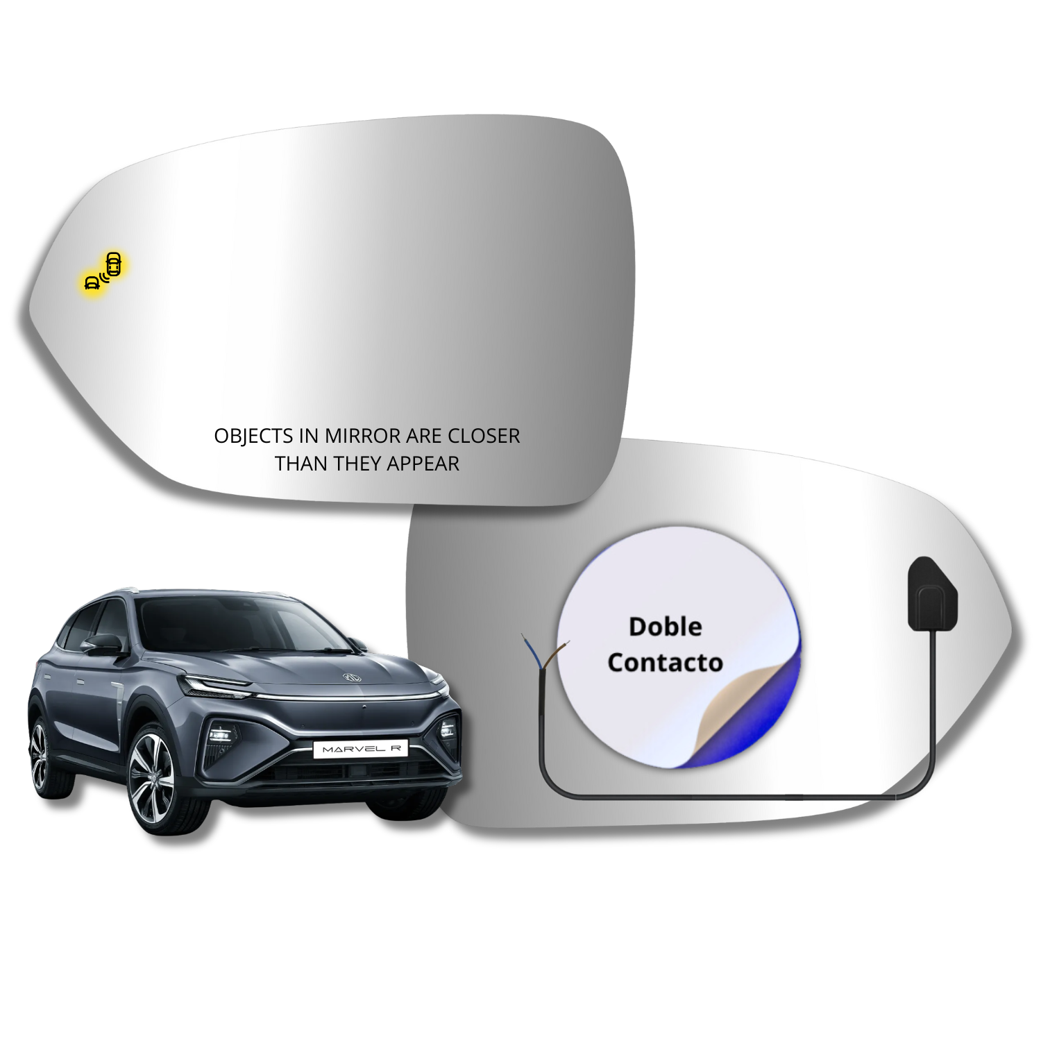 MG Marvel R 2023- Espejo Alternativo con Sensor de Punto Ciego