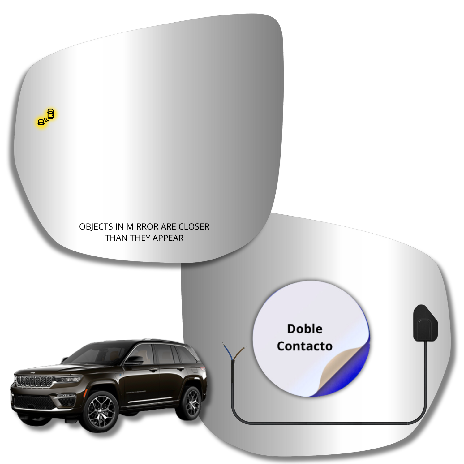 Jeep Grand Cherokee 2023-2025 Espejo Alternativo con Sensor de Punto Ciego