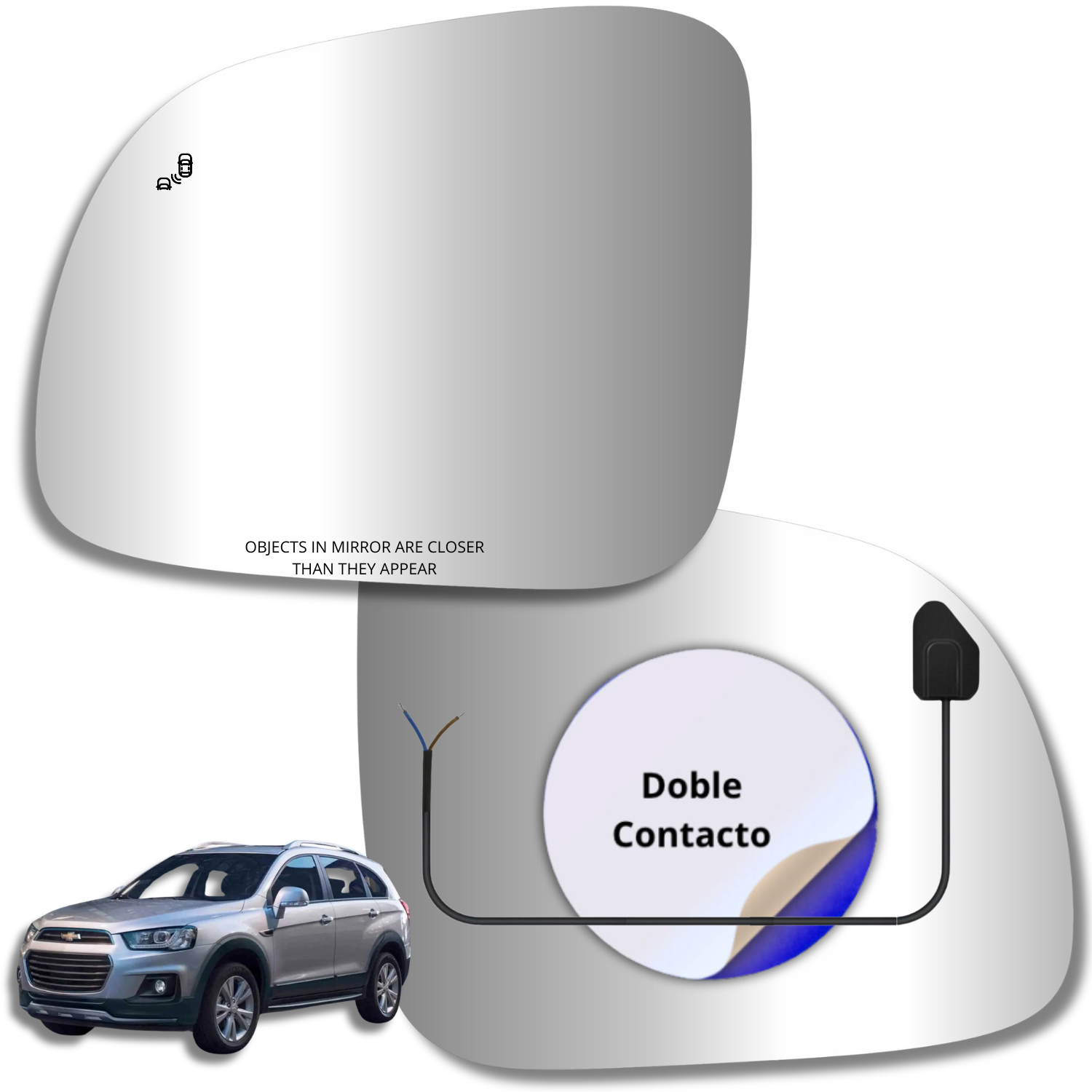 Chevrolet Captiva 2007-2018 Luneta espejo retrovisor Alternativo