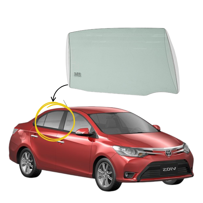 Toyota Vios Sedan 2011-2018 Vidrio Puerta Trasera