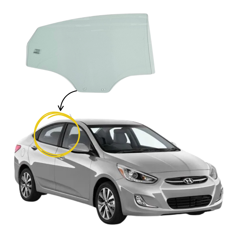 Hyundai Accent Sedan RB 2011-2019 Vidrio Puerta Trasera