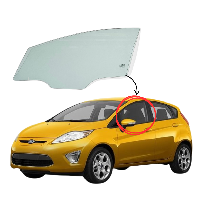 Ford Fiesta 2009-2017 Vidrio Puerta Delantera - Image 2