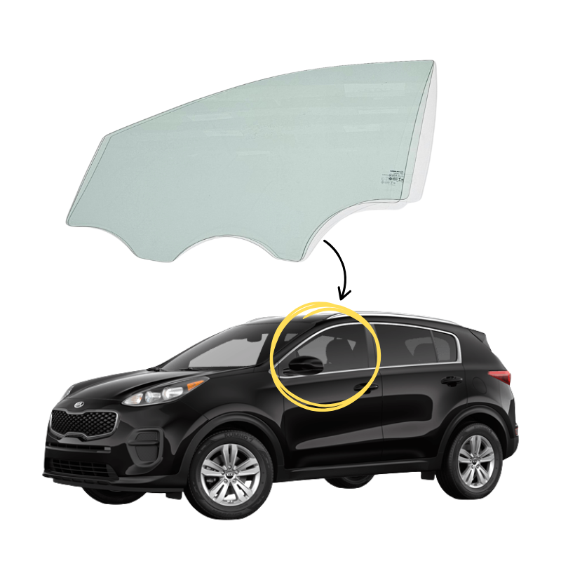 Kia Sportage 2016-2025 Vidrio Puerta Delantera
